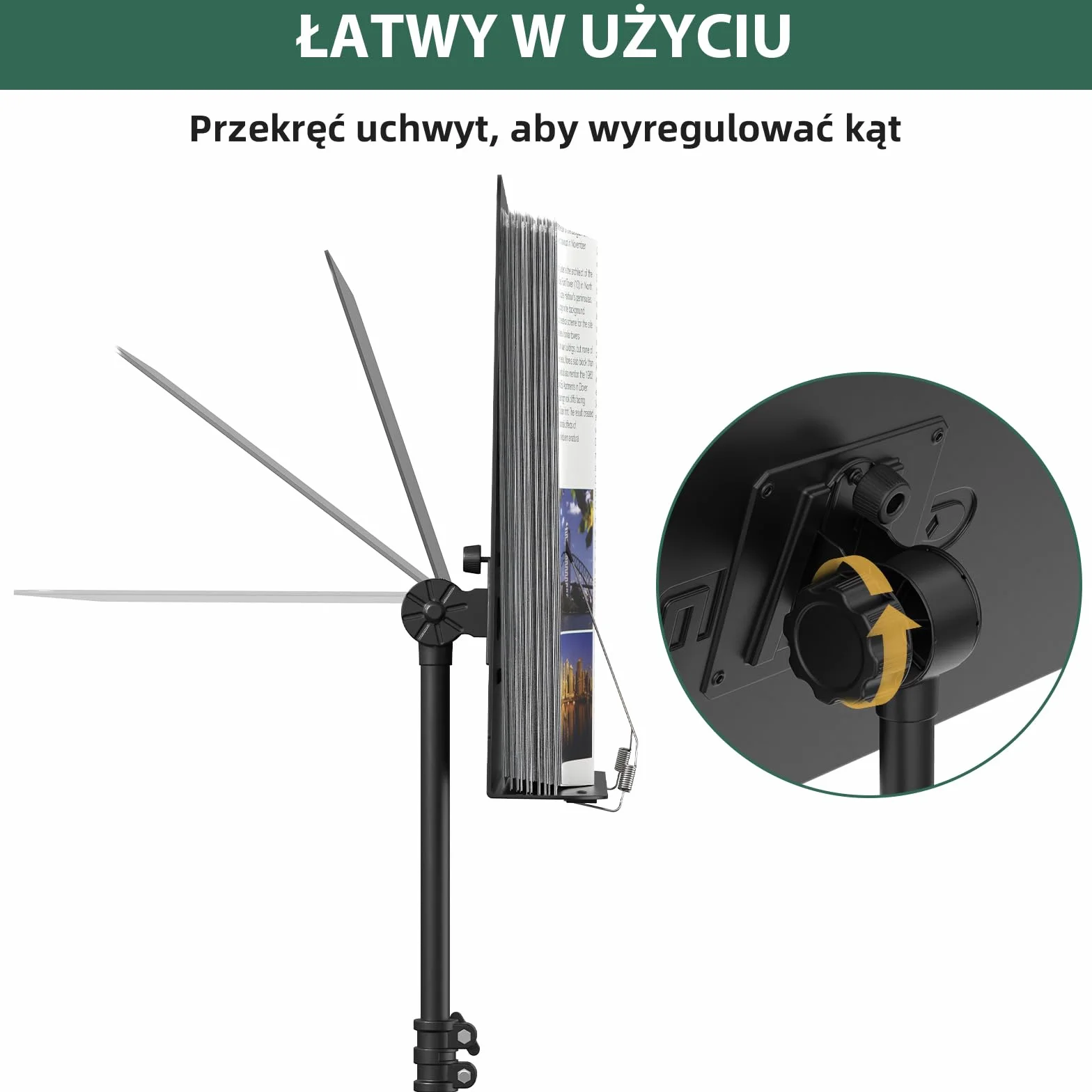 GLEAM Stojak na nuty metalowy 5 w 1 z torbą