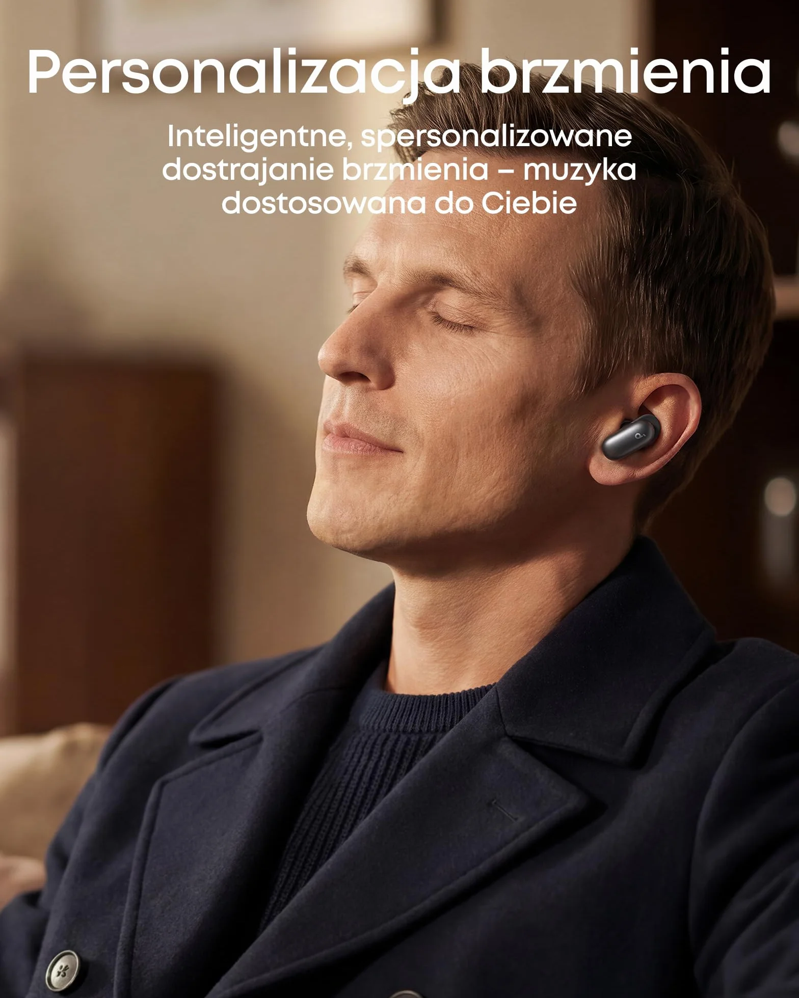 Słuchawki soundcore Liberty 5 Pro Anker, chip Anker Thus™ AI, wyraźne rozmowy nawet szeptem, redukcja szumów, czas odtwarzania 6,5 godz./28 godz., 5 min. = 4 odtwarzania, ładowanie bezprzewodowe