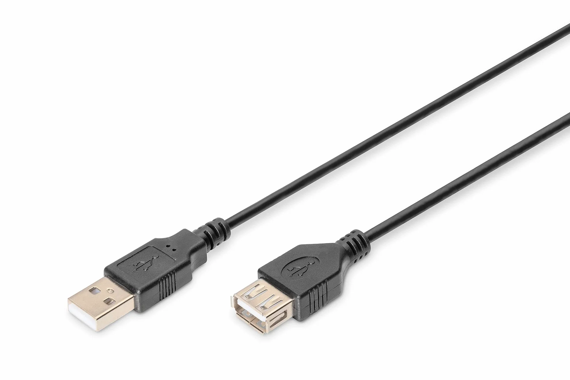 DIGITUS Kabel przedłużający USB 2.0 – 3 m – USB-A (wtyk) do typu A (gniazdo) – 480 Mb/s – czarny