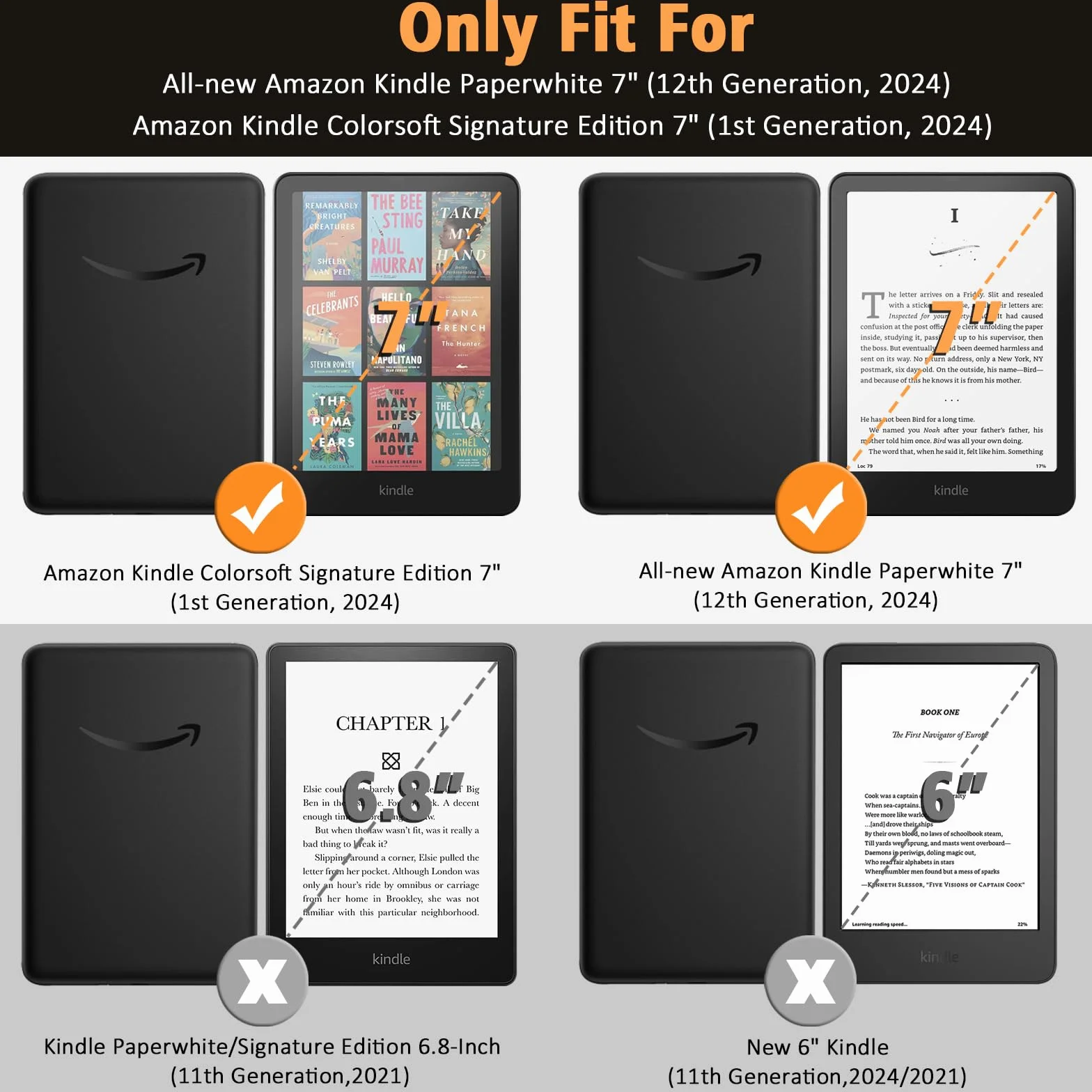 TiMOVO (3 Pack) Screen Protector for All-new Amazon Kindle Paperwhite 7 Inch (12th Generation, 2024) and Kindle Colorsoft Signature Edition, Anti-Glare Scratch Resistant PET Screen Film Protector
