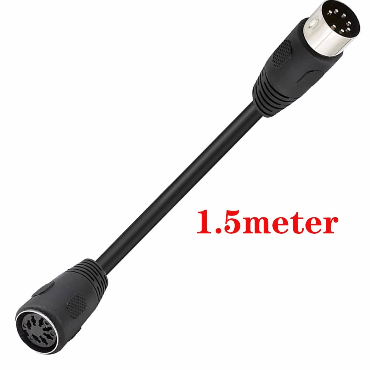 7-pinowy kabel DIN, Midi 7-pinowy Din męski do żeński, interfejs kontrolera, kabel audio do Bang & Olufsen, Naim, Quad Stereo (1,5 metra)