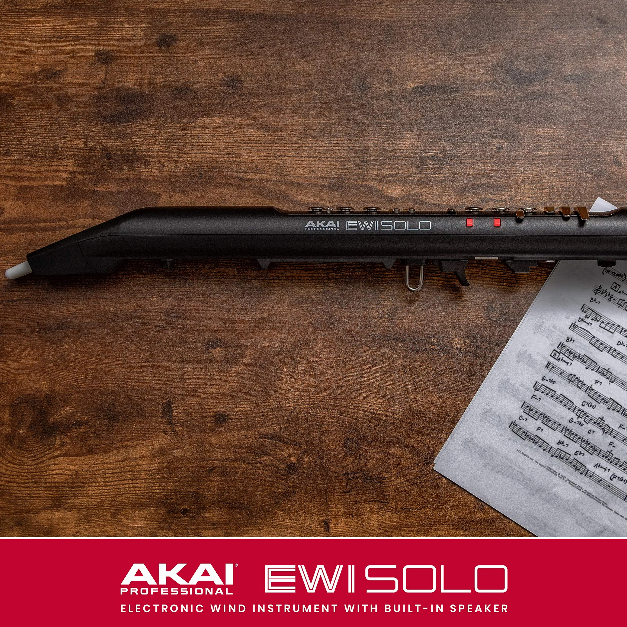 Akai Professional EWI Solo - Elektroniczny Instrument Dęty z Wbudowanym Głośnikiem, Akumulatorem, 200 Brzmieniami i Łącznością USB MIDI