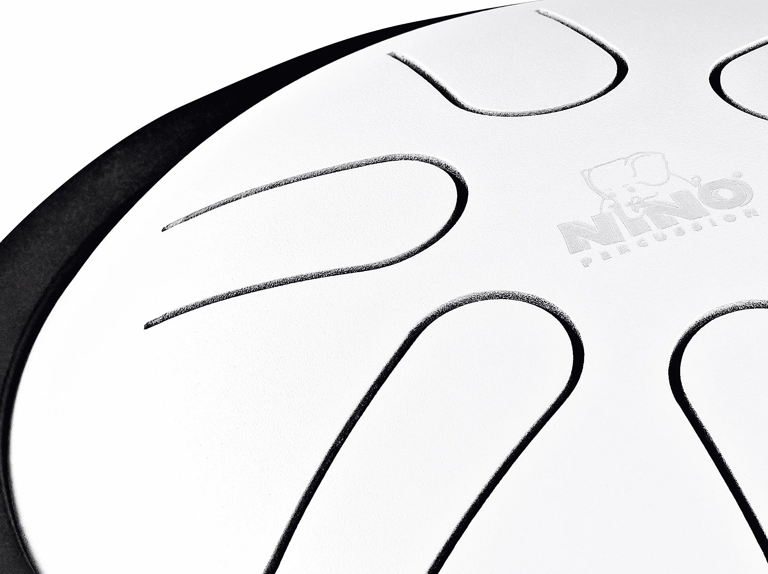 Nino Percussion Mini melody stalowy bęben językowy z młotkami - dla wszystkich grup wiekowych - łatwe tworzenie piosenek, do muzyki w klasie, 2-LETNIA GWARANCJA (NINO980WH), biały