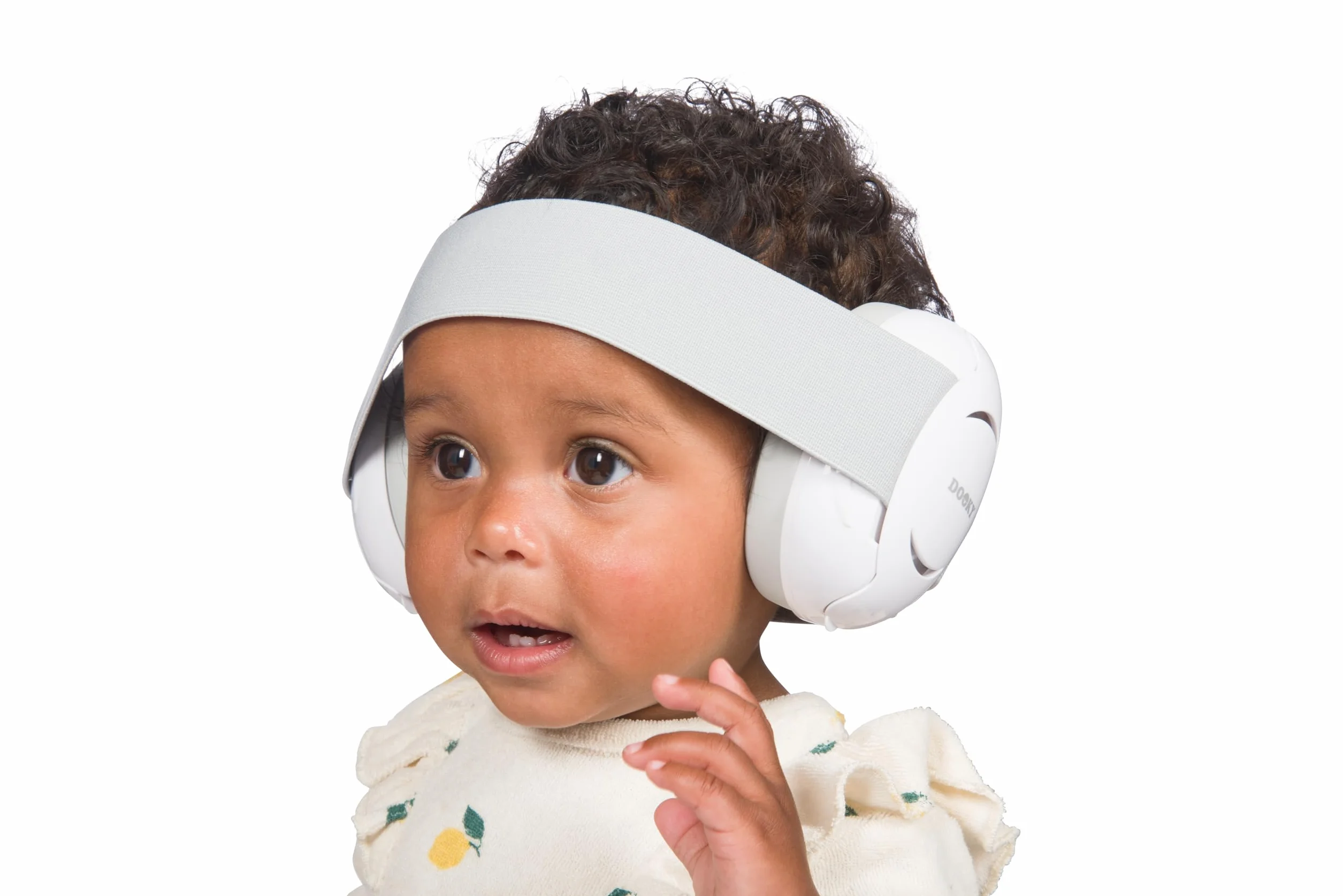 Dooky Unisex Baby Ear Protection White (0-3 Y) nauszniki, biały, Baby