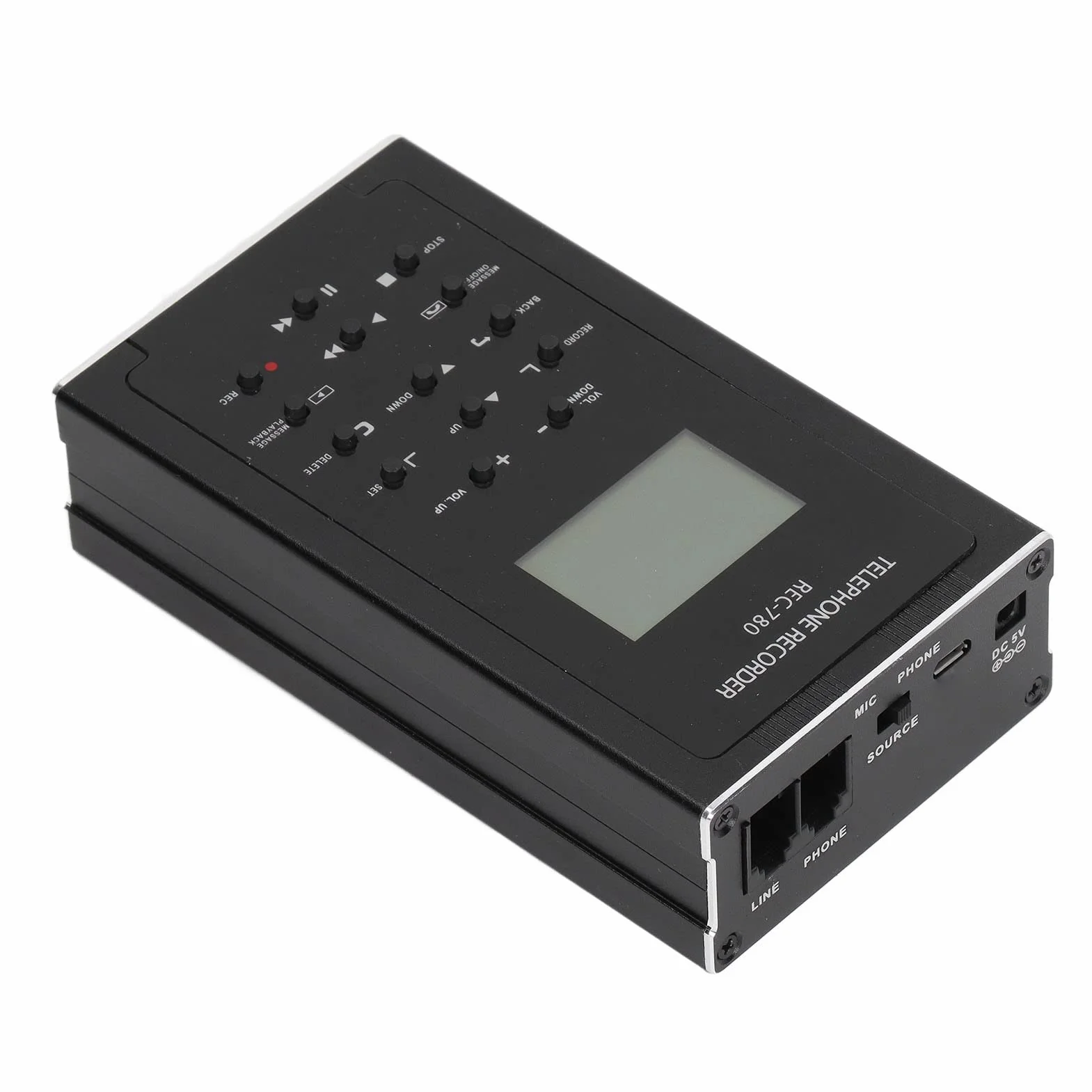 Telefon stacjonarny Rejestrator rozmów Automatyczne ręczne urządzenie do nagrywania telefonu Pamięć 32 GB Rejestrator telefonu Wielofunkcyjna obsługa Analogowy telefon cyfrowy VoIP 100‑240 V