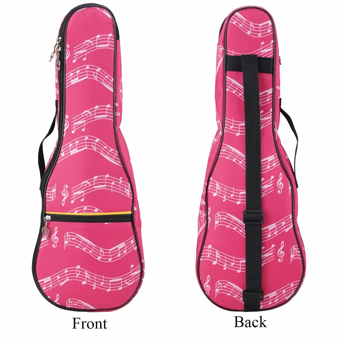 KingPoint Torba na ukulele 23 cale, wodoszczelna, trwała, wyściełana ukulele torba z regulowanymi ramiączkami, plecak na ramię
