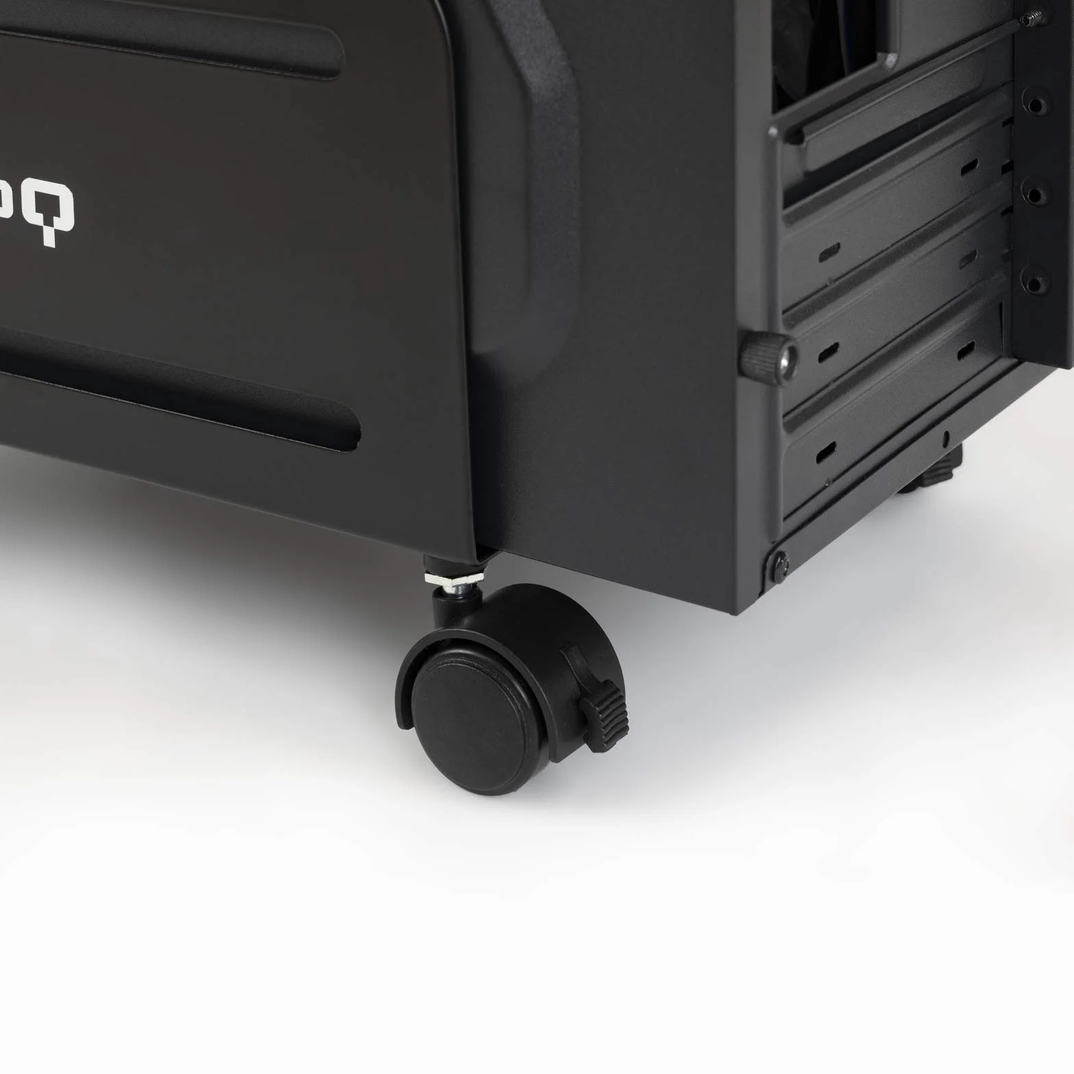 TooQ UMCS0004-B stojak podłogowy z kółkami procesora z metalu, o wadze do 10 kg, obsługuje wieże o szerokości od 119 mm do 209 mm, kolor czarny