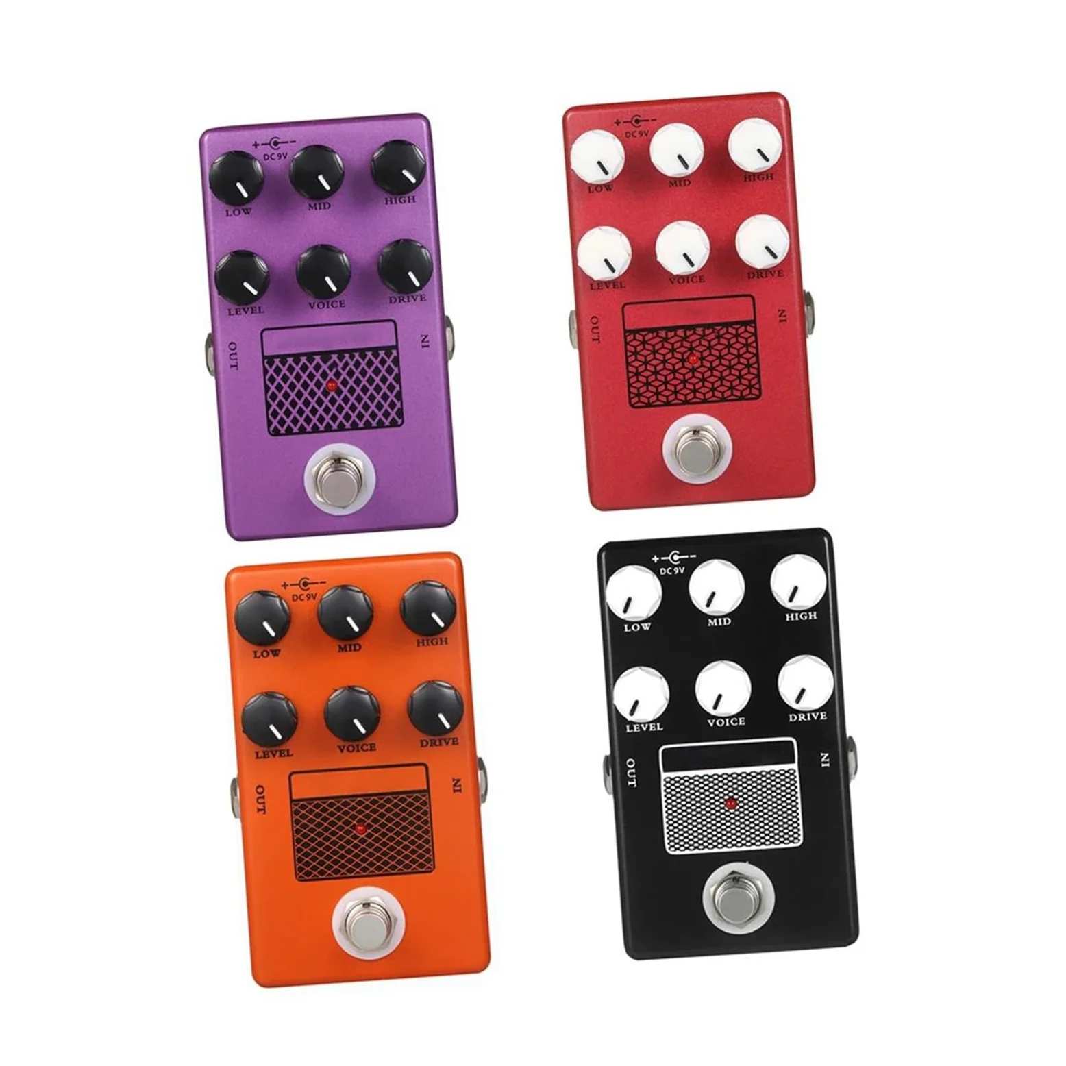 Efekty Gitarowe I Akcesoria Do Instrumentów Wzmacniacz Pedał Efektów Gitarowych True Bypass Metalowa Obudowa Profesjonalne Akcesoria(Orange)