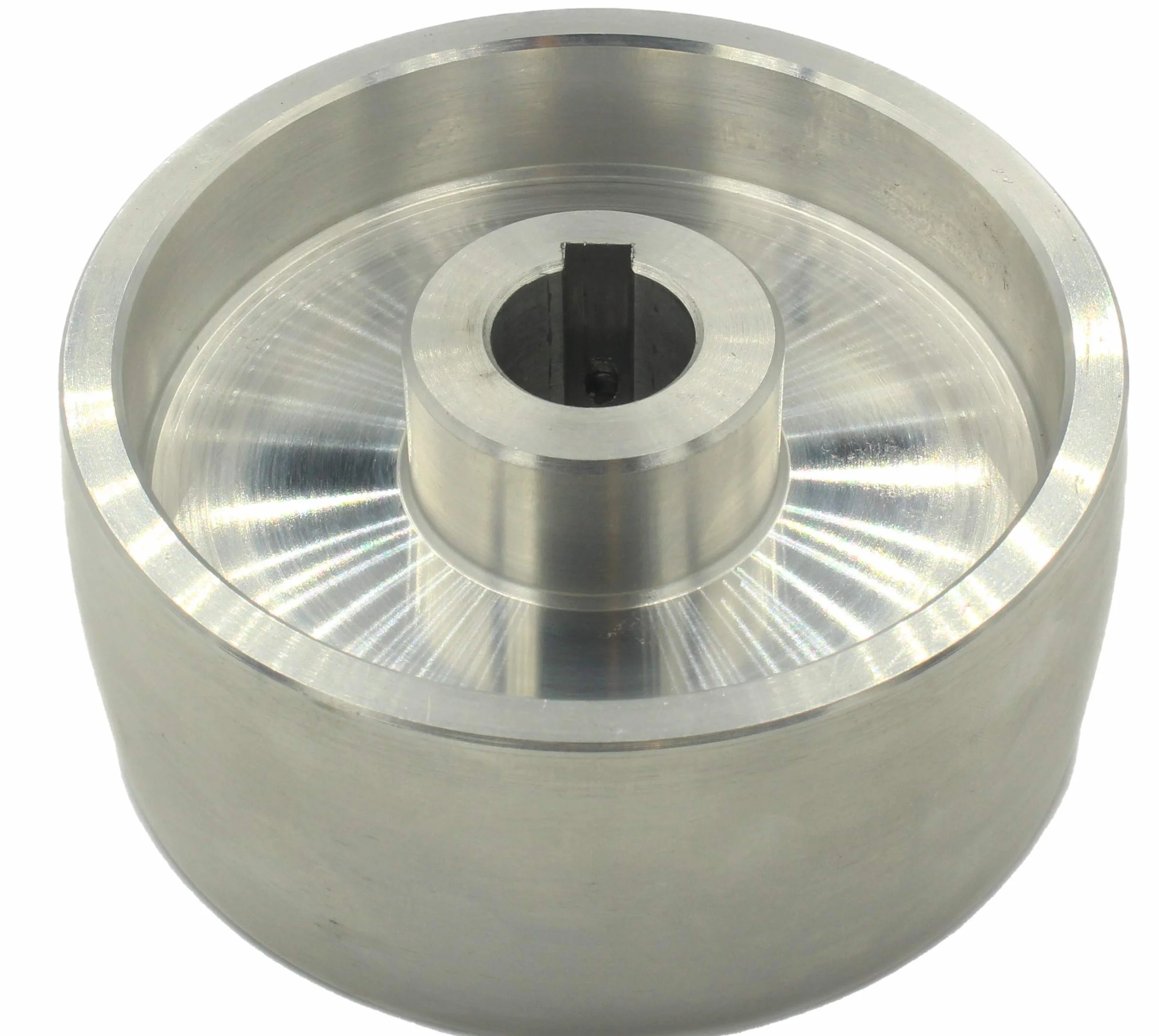 Koło napędowe do szlifierki taśmowej CNC, średnica 130 mm, szerokość 55 mm, otwór 24 mm, wyprodukowano w UE (napęd 130-24)