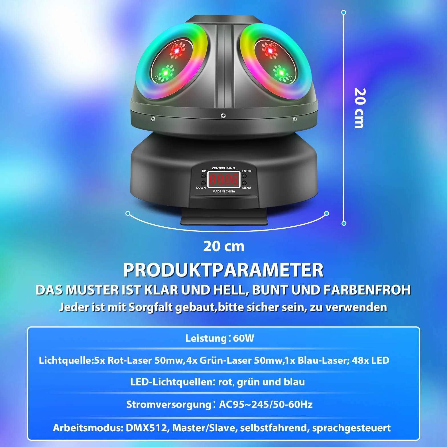 Światło dyskotekowe, światło imprezowe, ruchoma głowica T100, projektor DJ ze światłem LED RGB sterowany muzyką, oświetlenie dyskotekowe DJ, reflektor z efektem DMX, do KTV, spotkań rodzinnych, ślubu