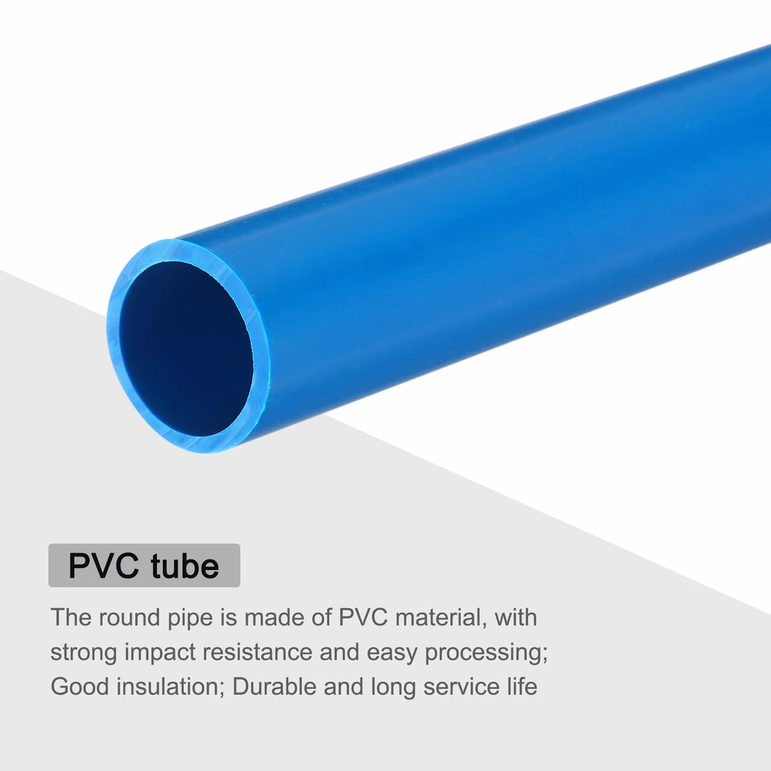 QUARKZMAN Okrągła sztywna rura PVC 16mm ID 20mm OD 20cm/8" Długość niebieska o wysokiej wytrzymałości do rur wodnych rękodzieło osłona kablowa