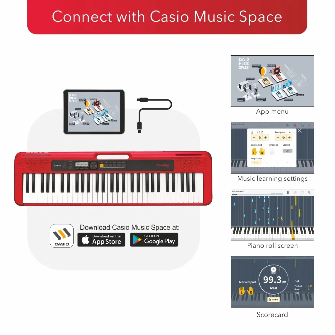 Casio CT-S200 Casiotone (Red) - Keyboard