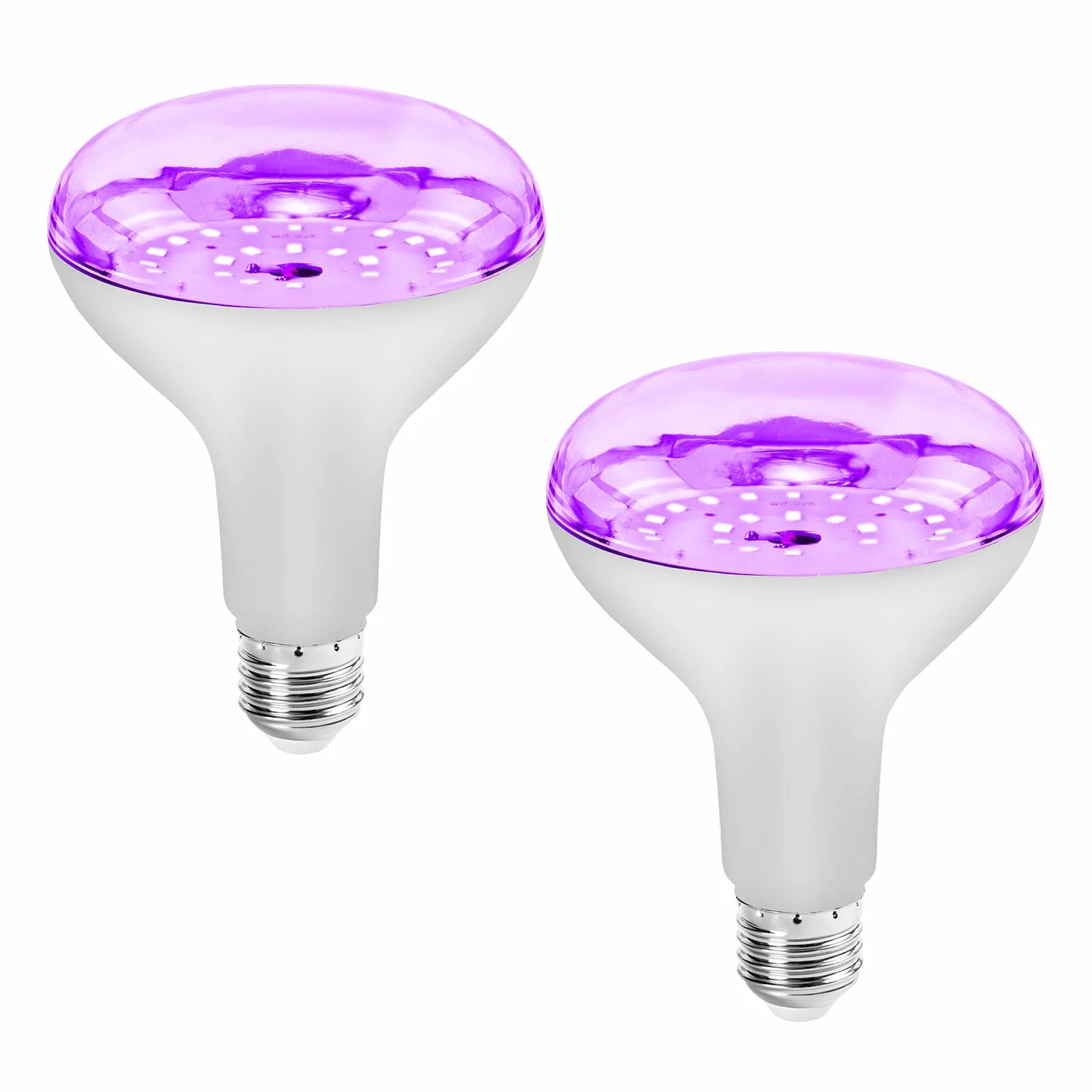 2 szt. E27 15W UV Schwarzlicht Glühbirne, czarna żarówka świetlna 385-400nm UVA Schwarzlichtung, neonfarben partylicht dla Halloween Party Disco Club Bar Körperkuns