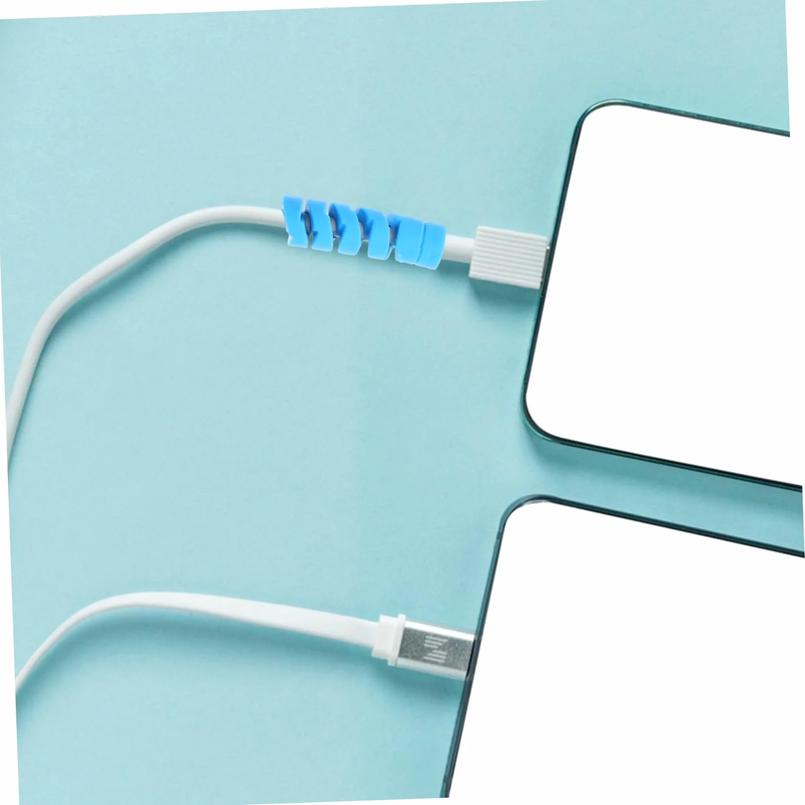 30szt Tuleja Ochronna Kabla Danych Elastyczna Osłona Kabla Spiralna Osłona Przewodu Usb Zabezpieczenie Kabla Myszy Kabel Do Ładowania Żel Krzemionkowy Przeciwzłamaniowy