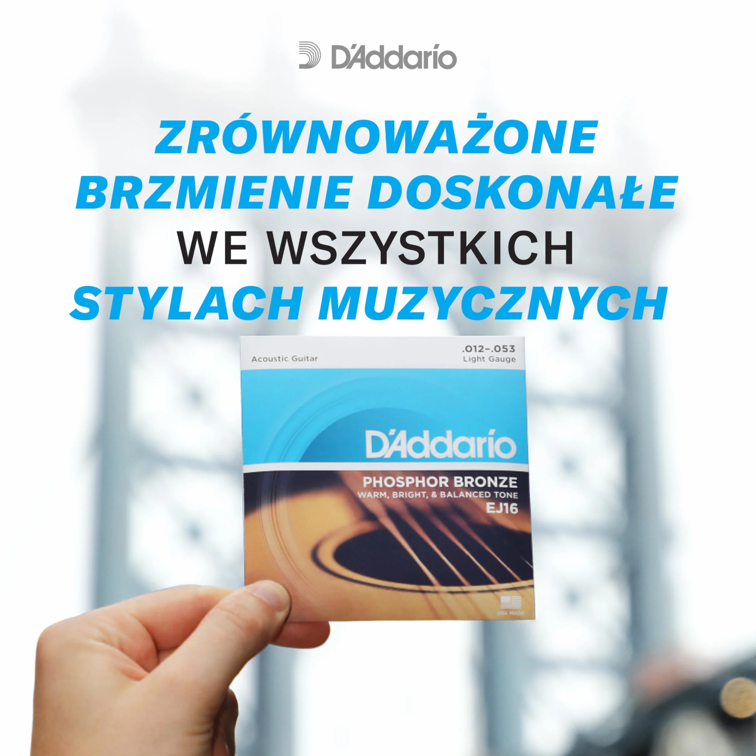 D'Addario EJ55 Zestaw 5 strun do banjo, brąz fosforowy, średnie, 10-23