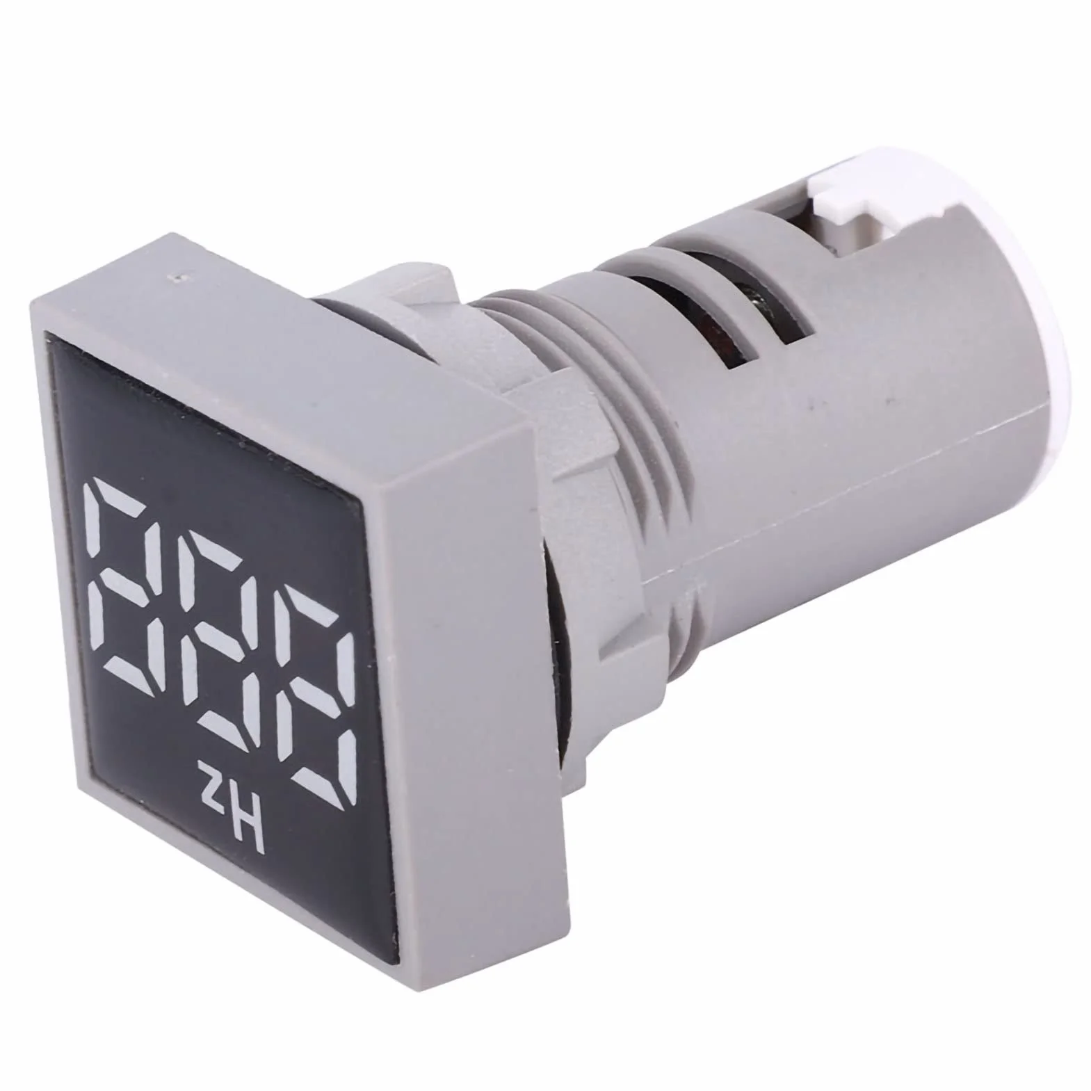 AC100~380V 20~75Hz Quadratische Digitalanzeige LED-Anzeige Lichtfrequenzmesser Elektrizität Hertz-Anzeige Messgerät(White)