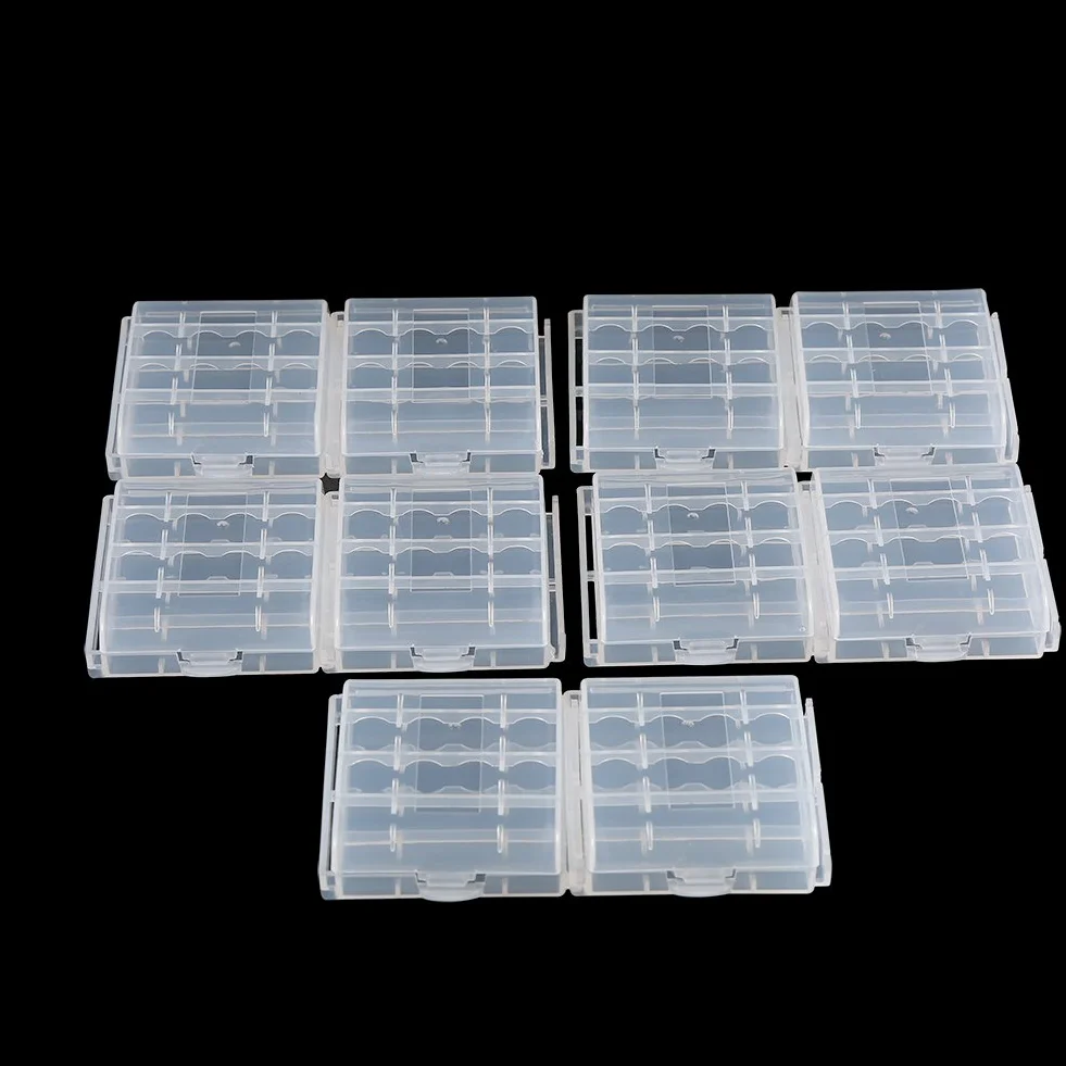 Pudełko do Przechowywania Baterii AA AAA, 10 Szt. Pojemnik do Przechowywania Baterii Pojemnik na Baterie Organizer Box Mieści 4 Szt. Baterii AA lub 5 Szt. AAA Spód Wytrzymały Plastik Przezroczysty