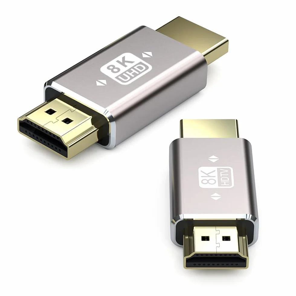 Adapter Przedłużający HDMI 8K Wtyczka na Wtyczkę, Złącze HDMI 2.1, Obsługuje 8K 60 Hz/4K 120 Hz HDR, do Projektora HDTV, Laptopa, PC, 2 szt