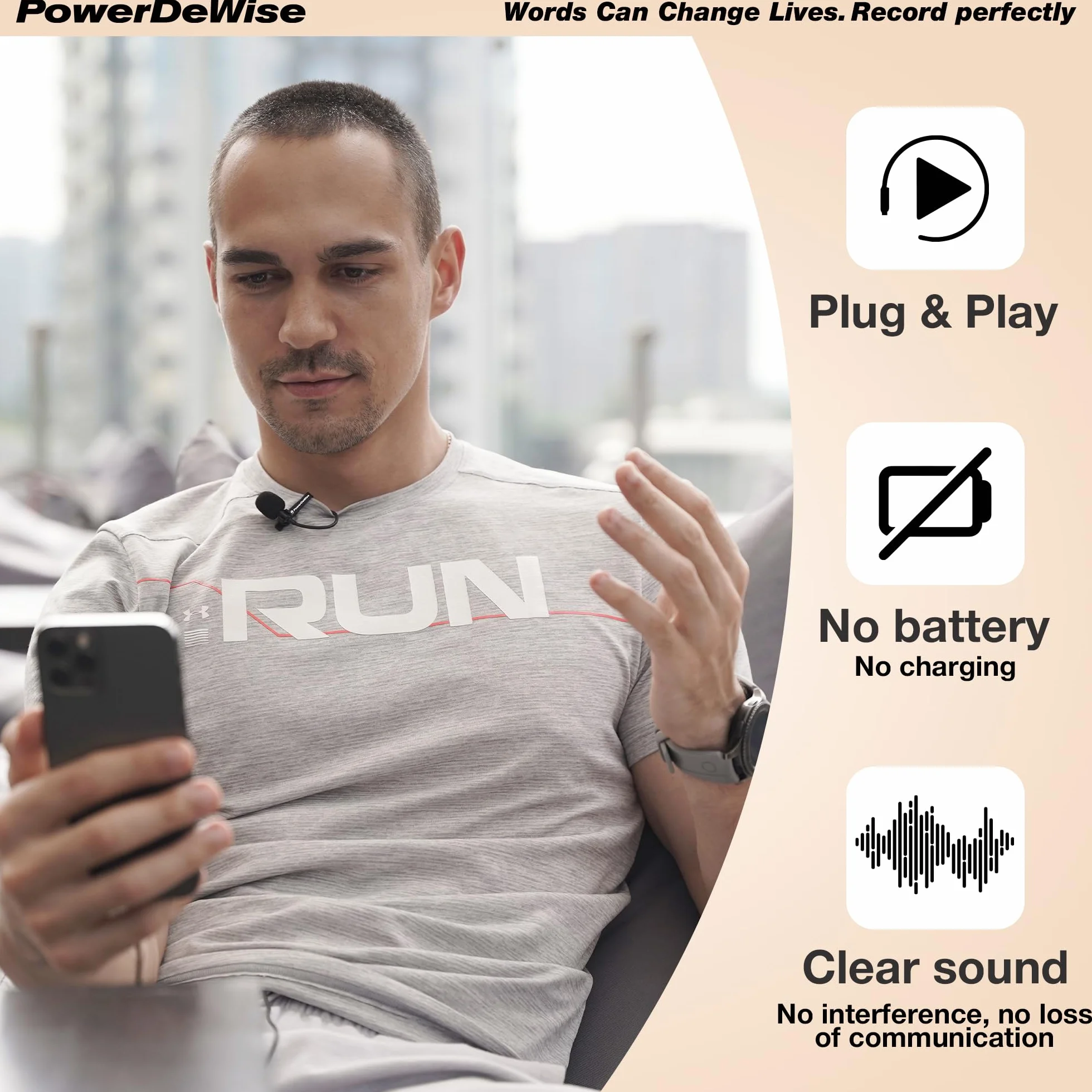 Ulepszony mikrofon krawatowy klasy profesjonalnej 3,5 mm klasy 2022 - idealny do nagrywania wideo ASMR za pomocą telefonu lub aparatu iPhone - mały mikrofon z systemem łatwego przypięcia