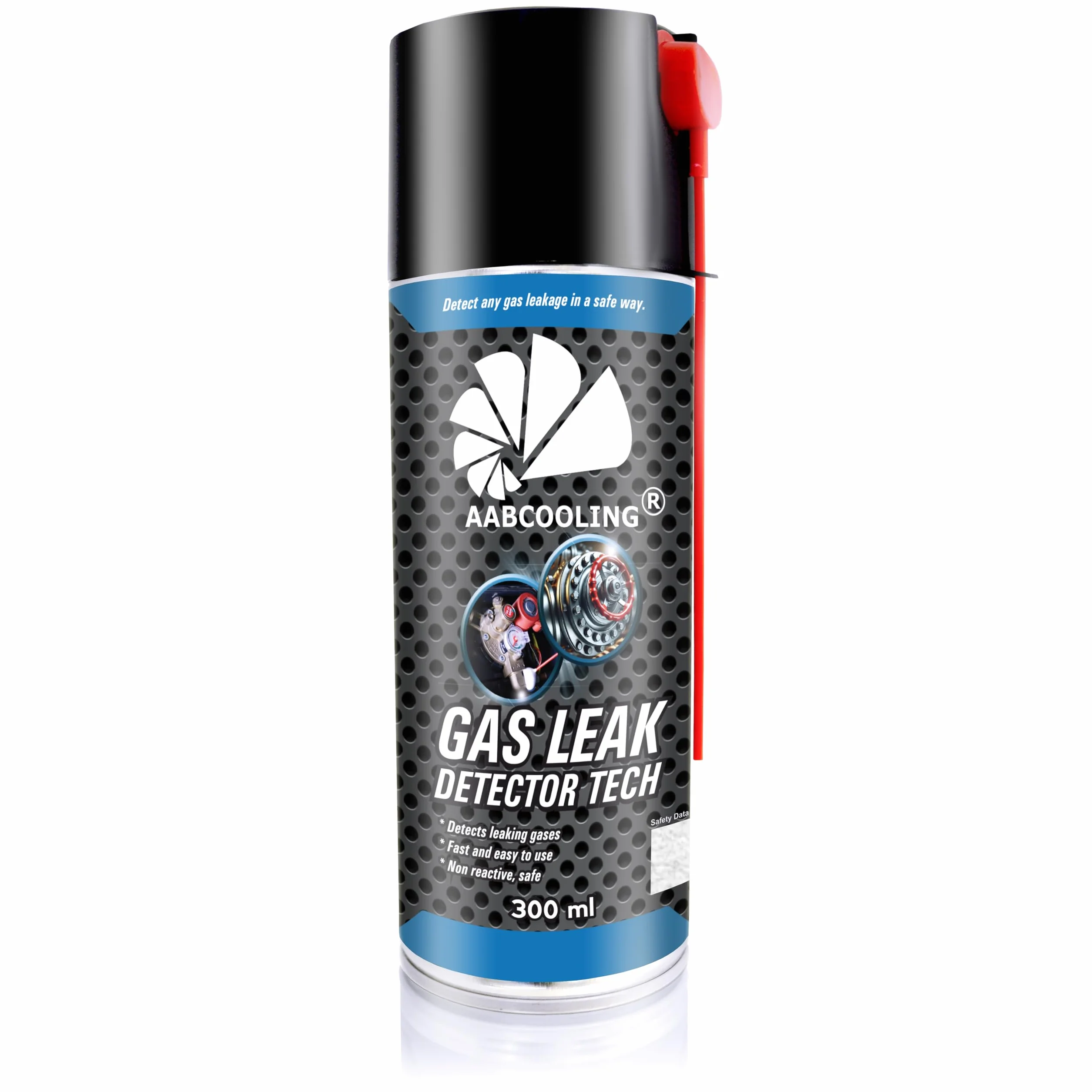 AABCOOLING Gas Leak Detector Tech 300ml - Wykrywacz Nieszczelności do Prób Ciśnieniowych w Systemach Wodnych, Kanalizacyjnych i Ogrzewania - Spray Diagnostyczny do Rur PEX, Miedzi i Złączek, Tester
