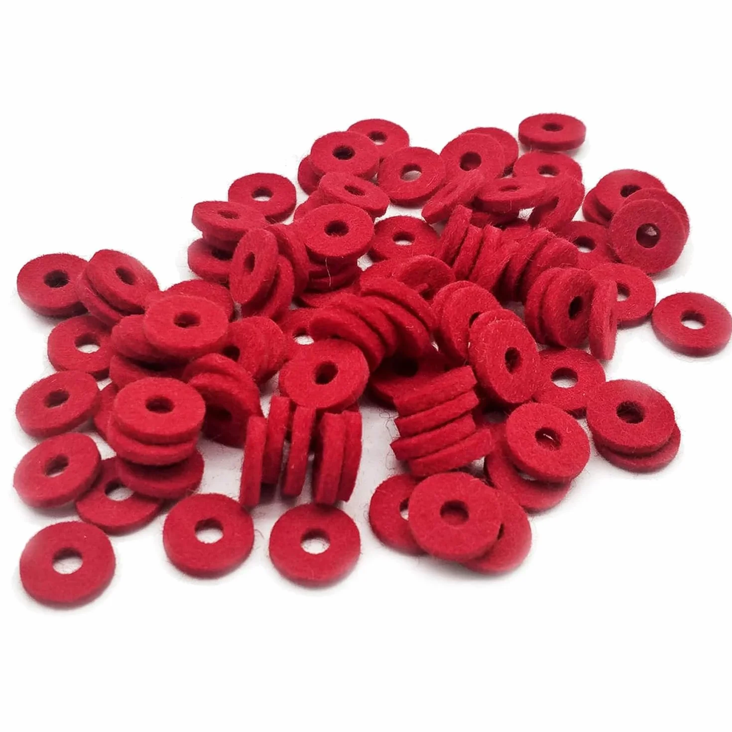 100 szt. podkładki filcowe do fortepianu, 12,5 mm, podkładka filcowa do klawiatury fortepianowej, pogrubiona, 2,5 mm, czysta wełna, podkładka filcowa, czerwony instrument fortepianowy, akcesoria,