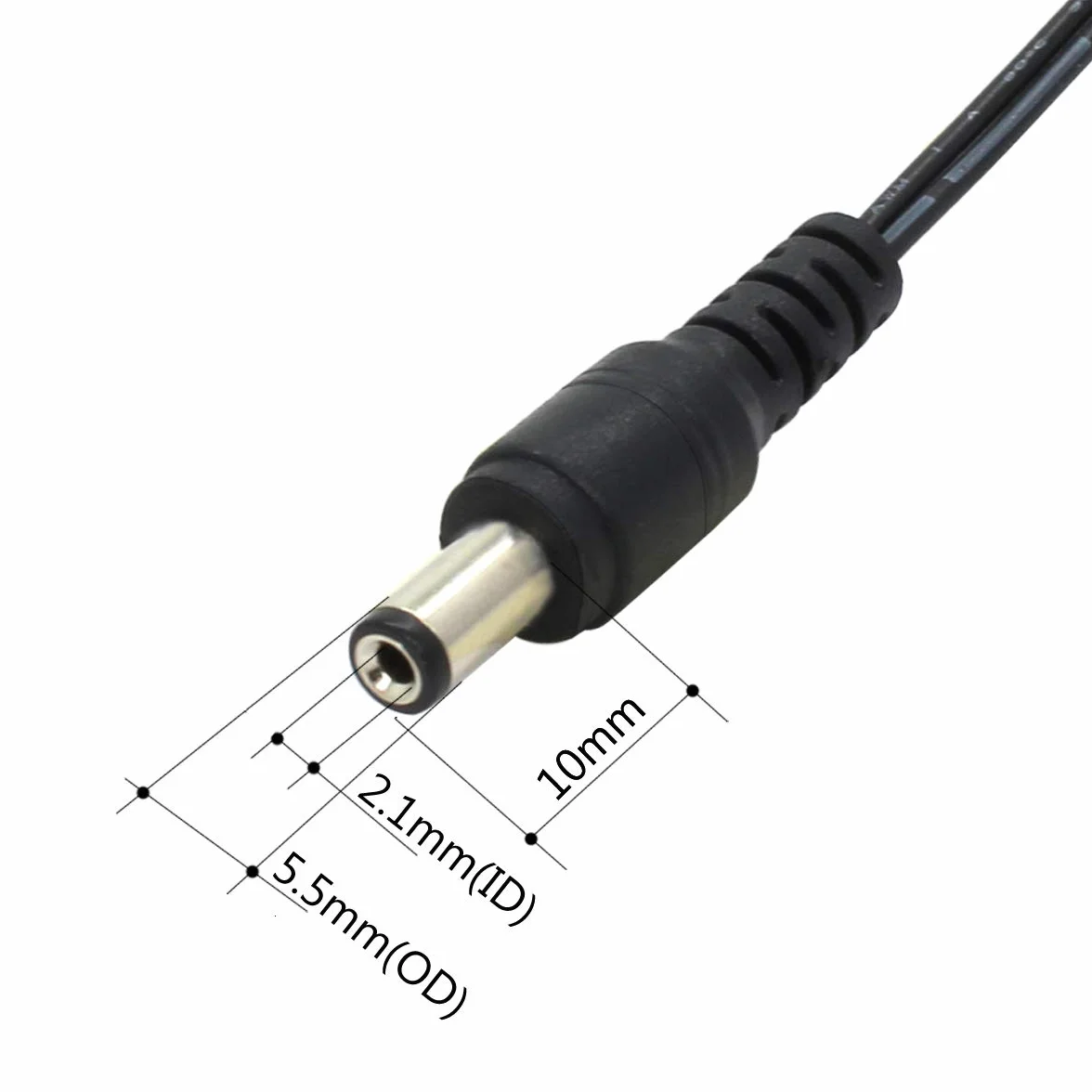 DC 9V 0.5A 500mA adapter zasilający, wtyk 5,5 mm x 2,1 mm, dodatni biegun pośrodku