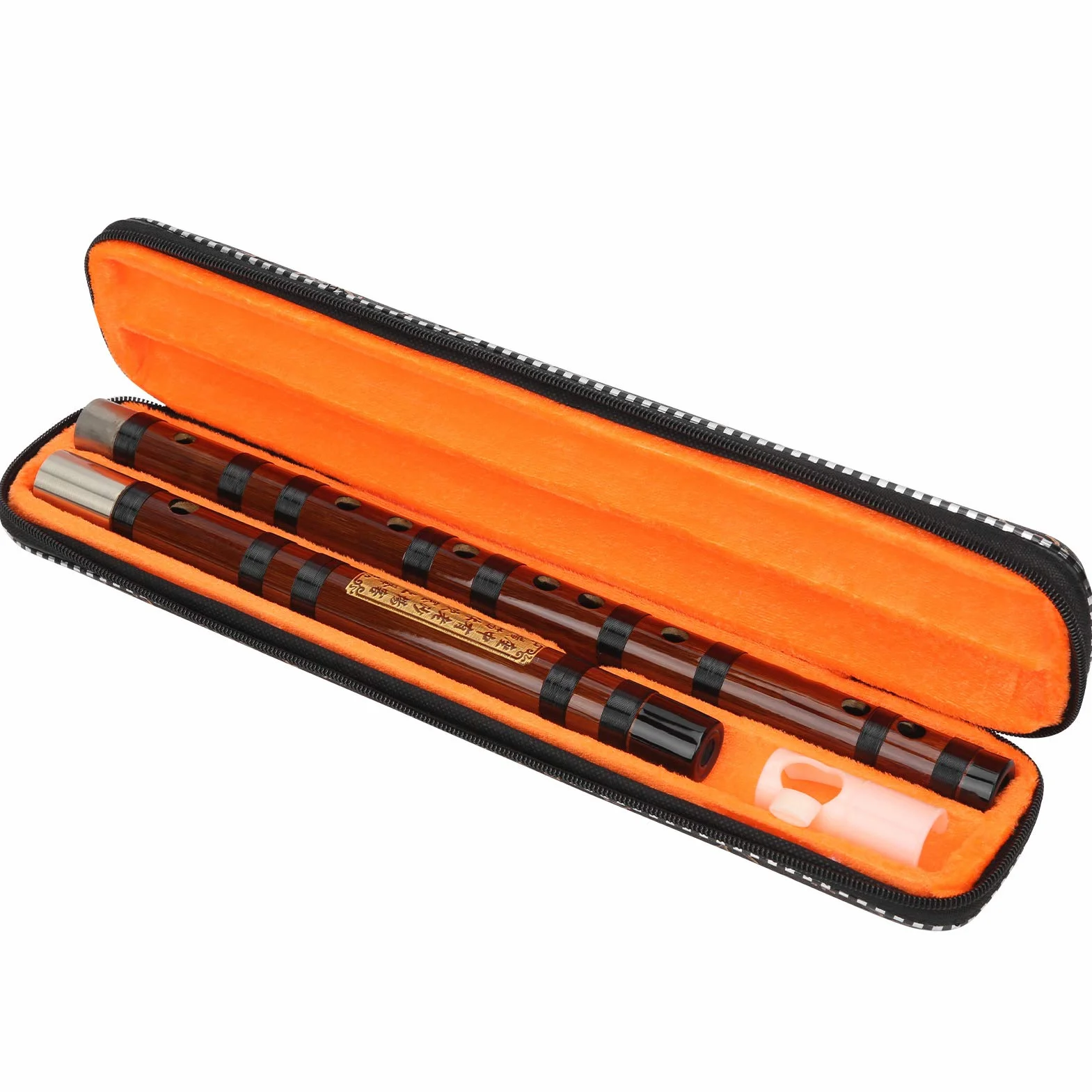 Walfront Bamboo Flet D-Key Dizi Bitter Bamboo Flute For Beginners With Lettering Body 8 Years Dry Material Dizi Zestaw Chiński Instrument Muzyczny