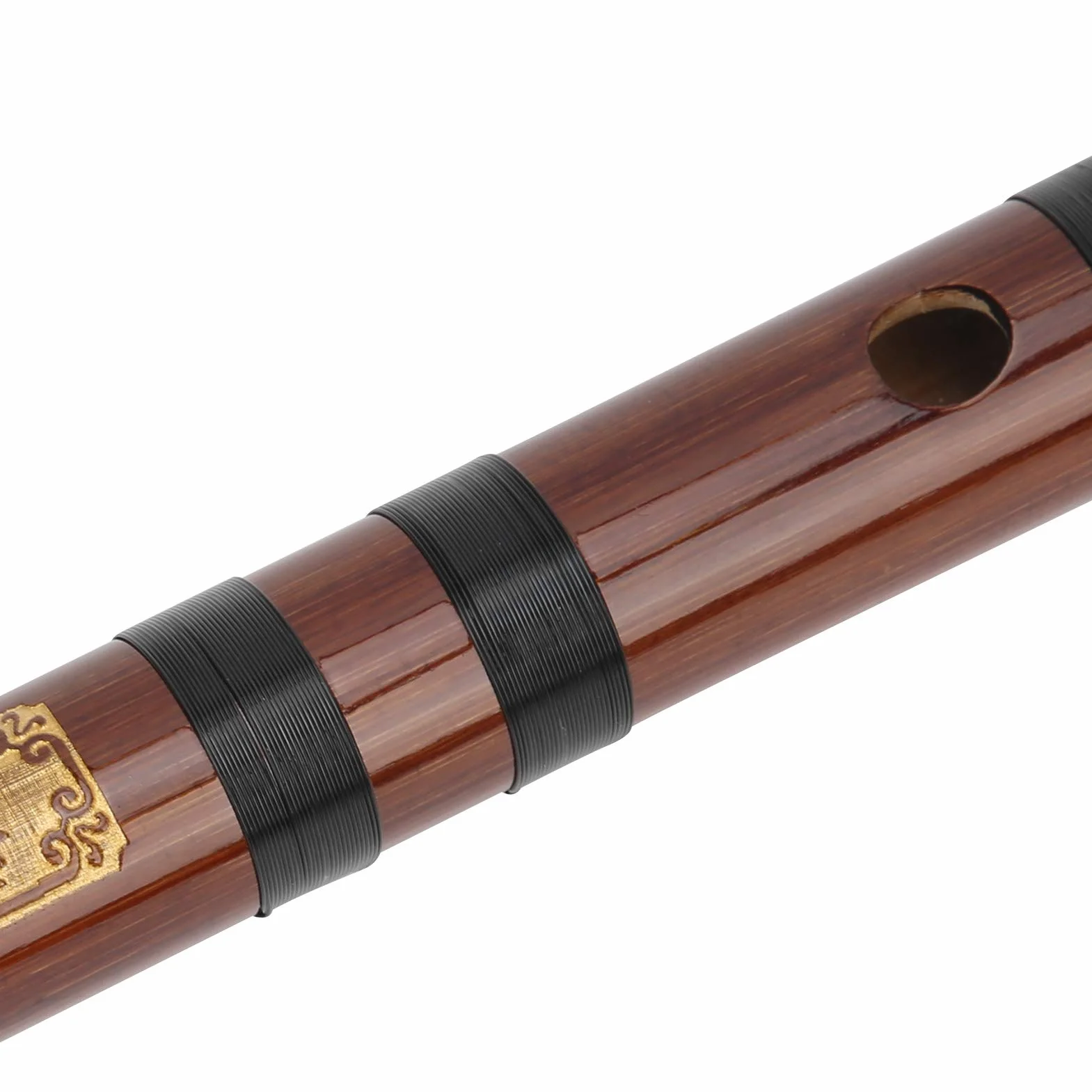 Walfront Bamboo Flet D-Key Dizi Bitter Bamboo Flute For Beginners With Lettering Body 8 Years Dry Material Dizi Zestaw Chiński Instrument Muzyczny