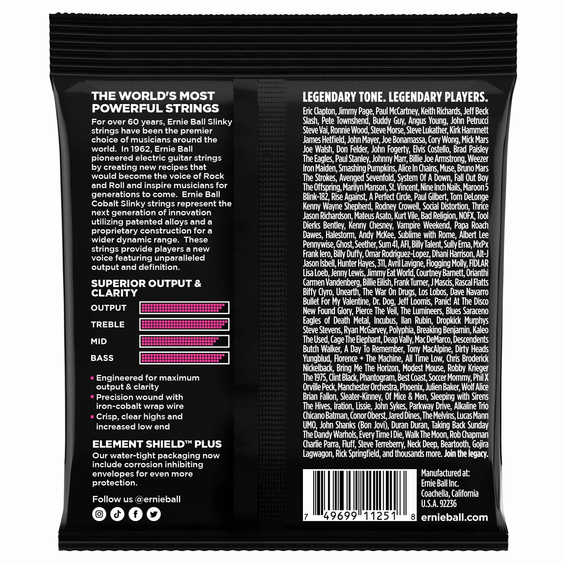 Ernie Ball Super Slinky Cobalt struny do gitary elektrycznej, 9-42, 3 sztuki