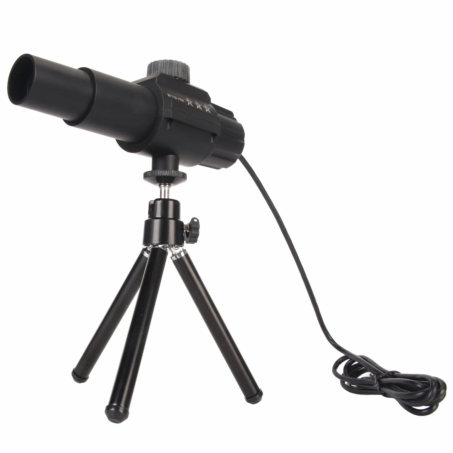 Teleskop dla Dorosłych Początkujących, Inteligentny Teleskop Cyfrowy, 70-krotny Zoom HD 2MP Przenośny Teleskop USB ze Statywem do Zdalnego Nagrywania Wideo z Komputera