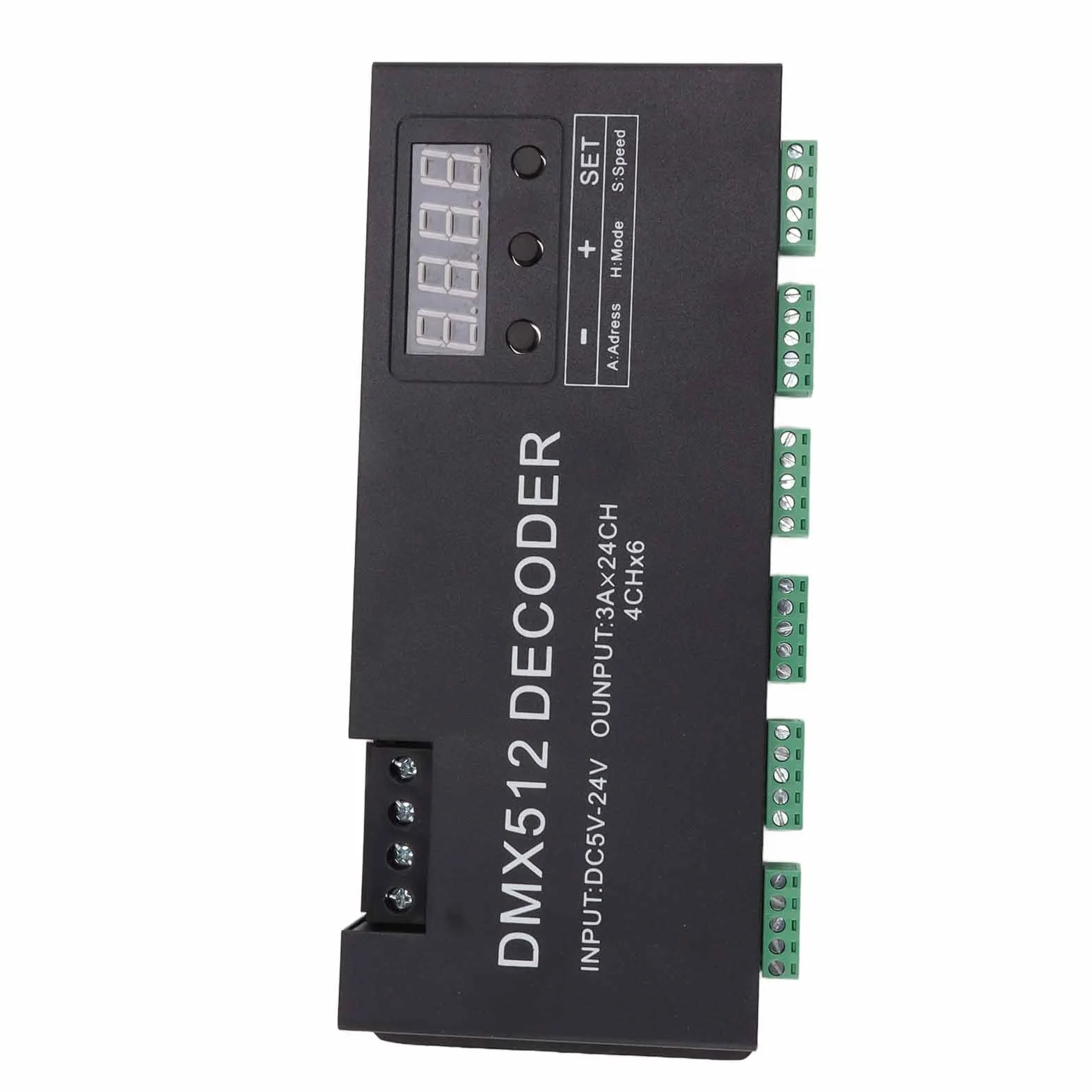 Dekoder DMX RGBW DMX512 24-kanałowy Sterownik LED DC5V-24V