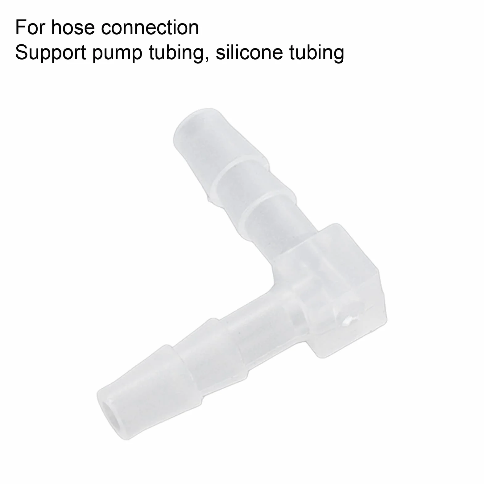 10 Sztuk Plastikowe Kolanko Króciec do Węża Kolanko 90 Stopni Króciec do Węża Złączka z Tworzywa Sztucznego Plastikowe Równe Złącze Kolczaste Adapter (4 mm)