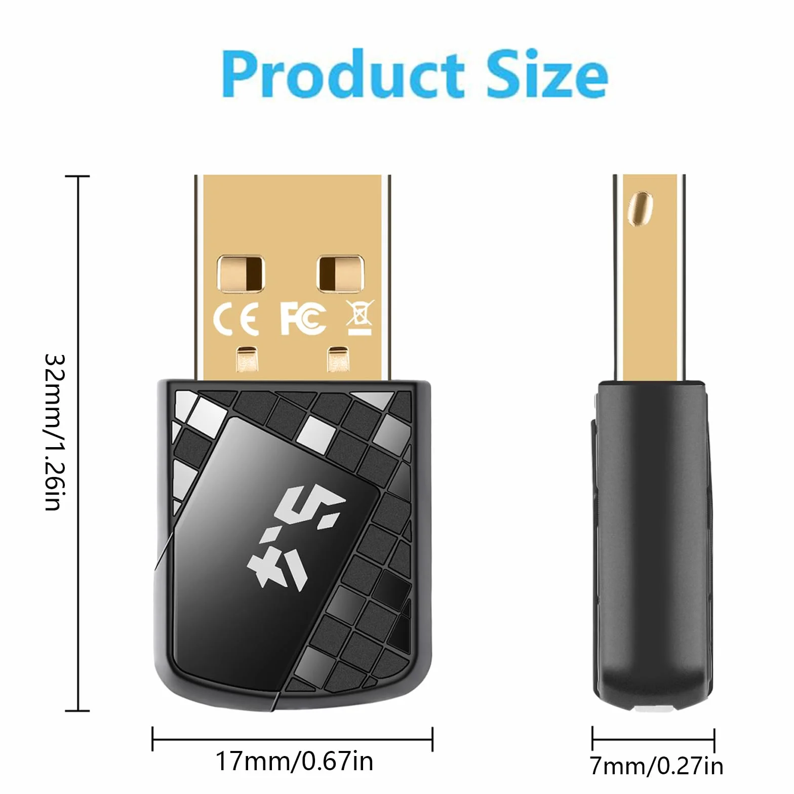 Flintronic Adapter Bluetooth 5.4, klucz Bluetooth USB, klucz Bluetooth 5.4 do klawiatury mysz zestaw słuchawkowy gamepad głośnik słuchawki Plug Play z Windows 7/8.1/10/11