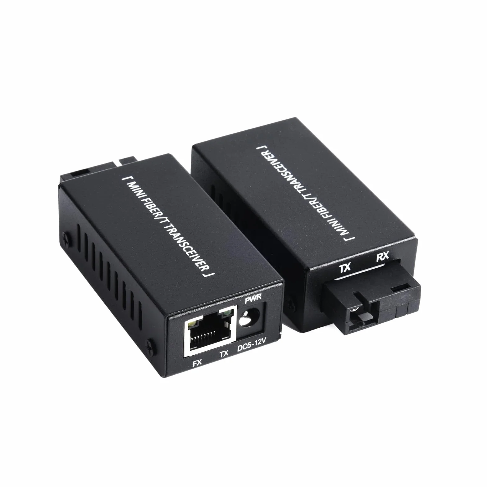 1 para mini Gigabit Fiber Optical Media Converter - 100/1000 Mbps Optic Transceiver SC to RJ45 Ethernet Switch, zasięg 20 km z zasilaczem