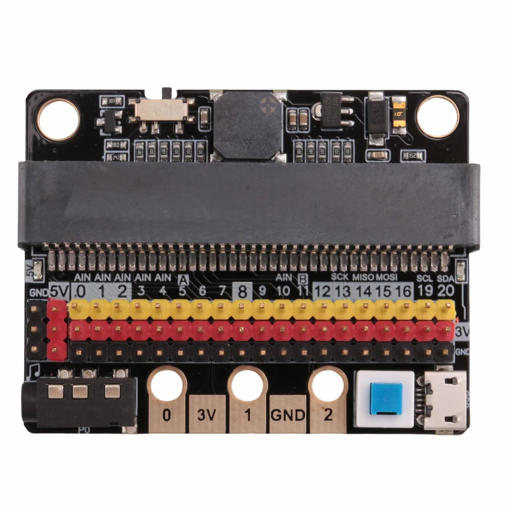 Micro-Bit Expansion Board IOBIT V2.0 Breakout Adapter Shield z brzęczykiem do programowania grafiki Python dla dzieci