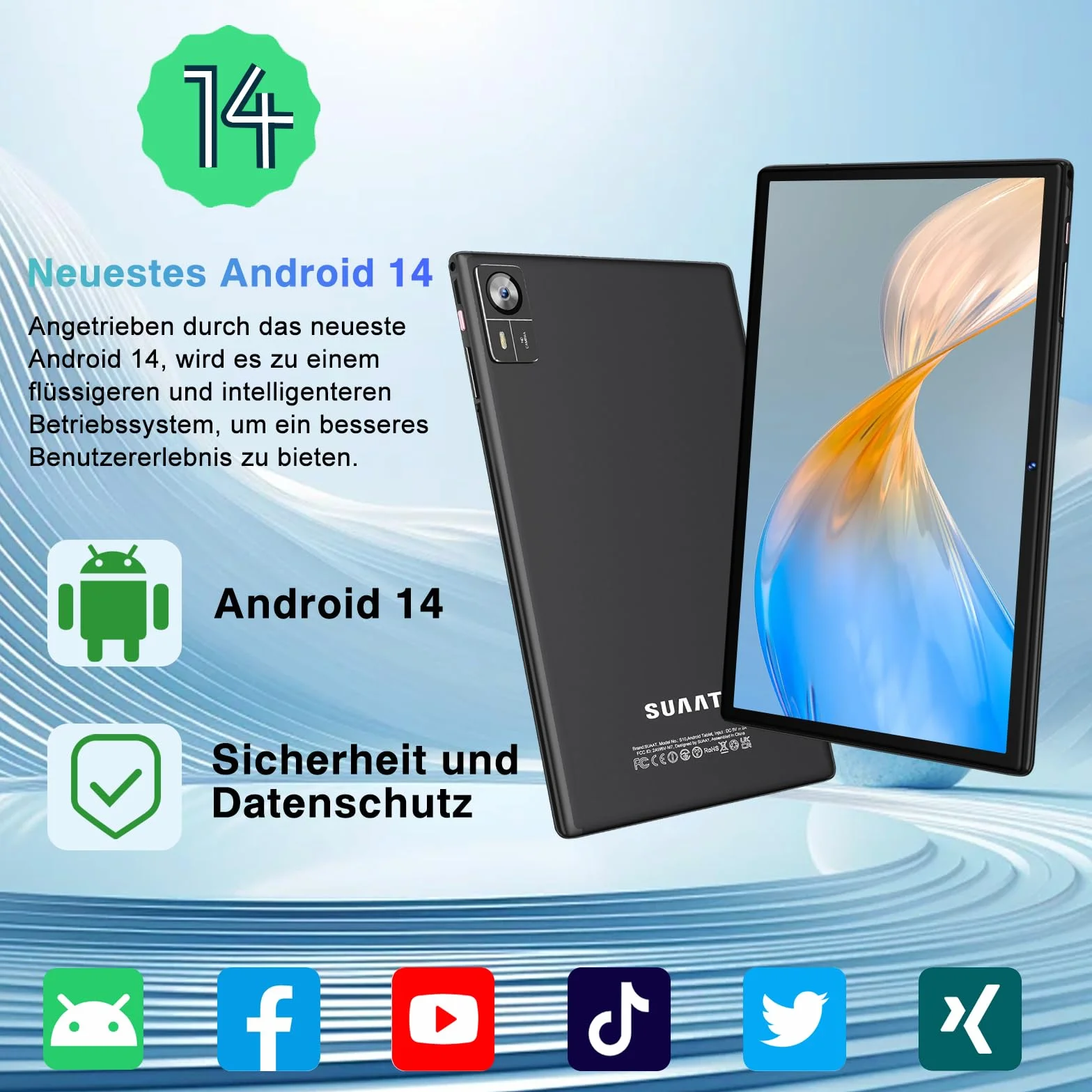 Tablet z Androidem 22GB RAM+128GB ROM (1TB TF), tablety 10 cali, 8000 mAh, Octa-Core T606,2.0Ghz, WiFi5G+2.4G, GPS, 8MP + 5MP, Bluetooth 5.0, Cast, Tablet PC z etui, klawiatura i mysz, czarny