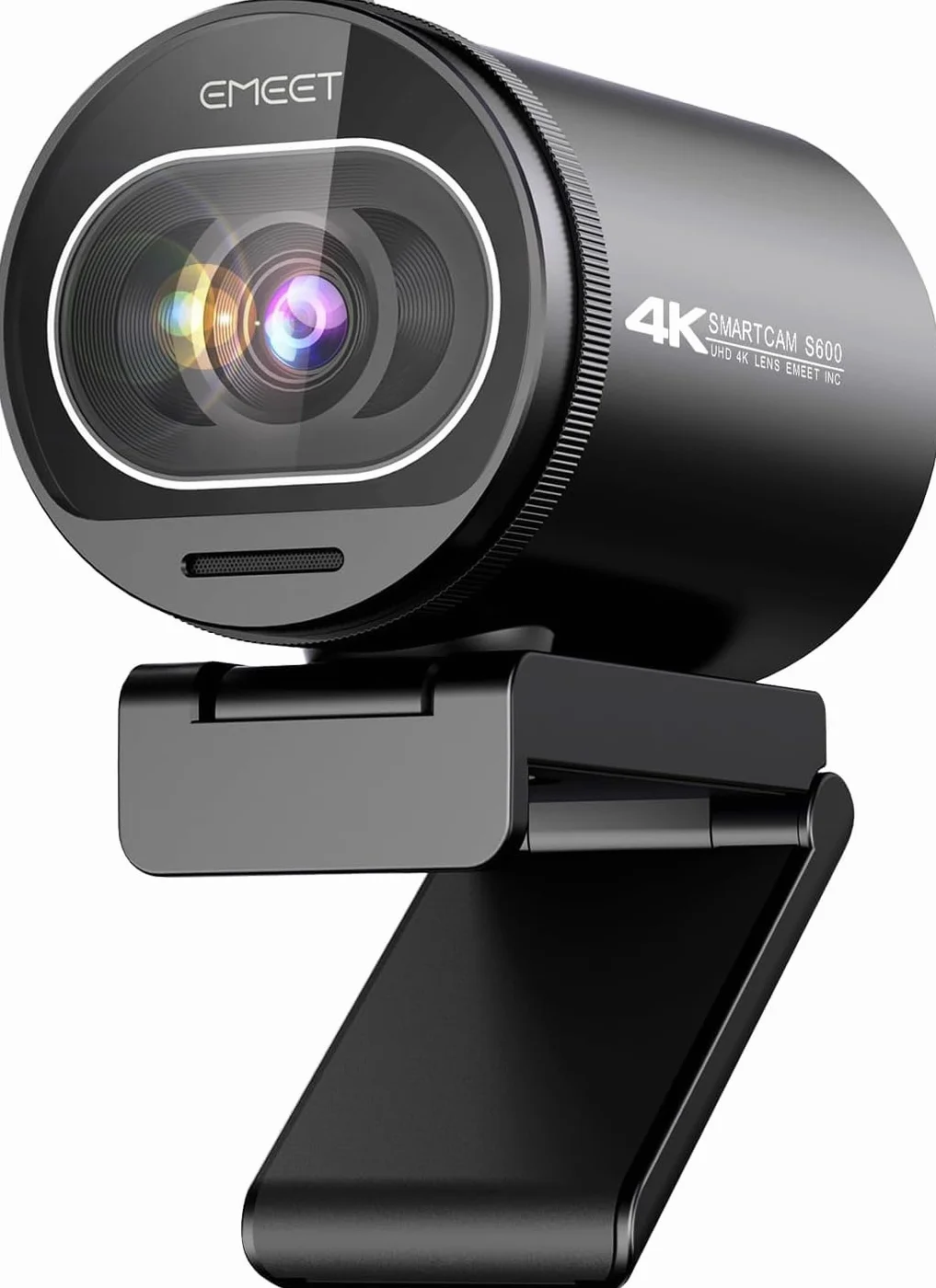 EMEET Kamera internetowa 4K S600, 1080p kamera internetowa do komputera z mikrofonem, PDAF autofokus, korekcja światła, pole widzenia 73°, ochrona danych, Plug & Play, kamera internetowa z mikrofonem