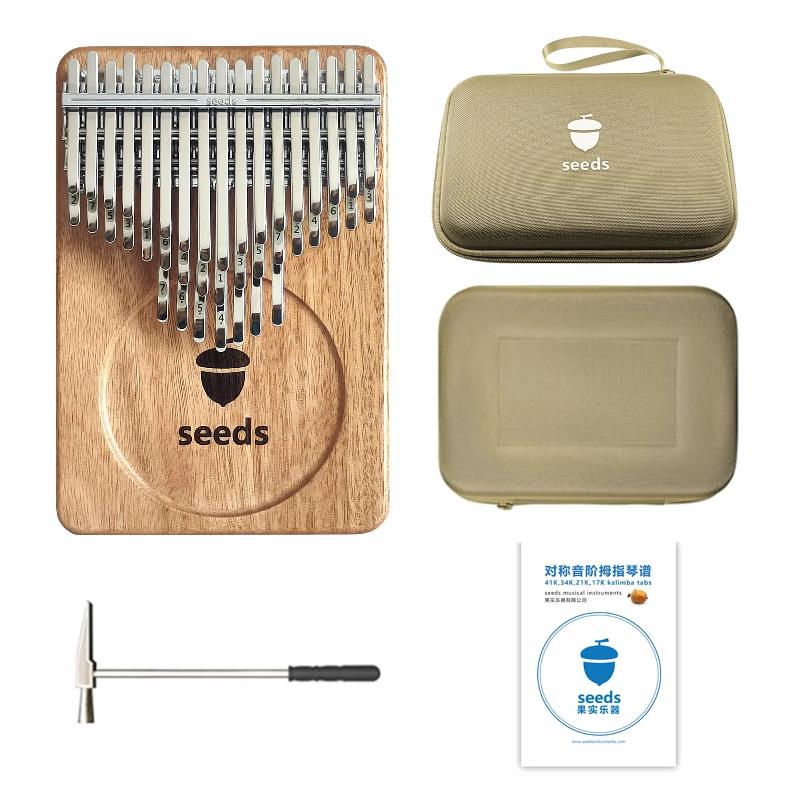 Seeds Kalimba 41 klawisze chromatyczny kciuk fortepian Ryby C-Tuned, podwójna warstwa płaska deska czarny orzech instrumenty muzyczne pomysł na prezent dla dzieci dorosłych początkujących