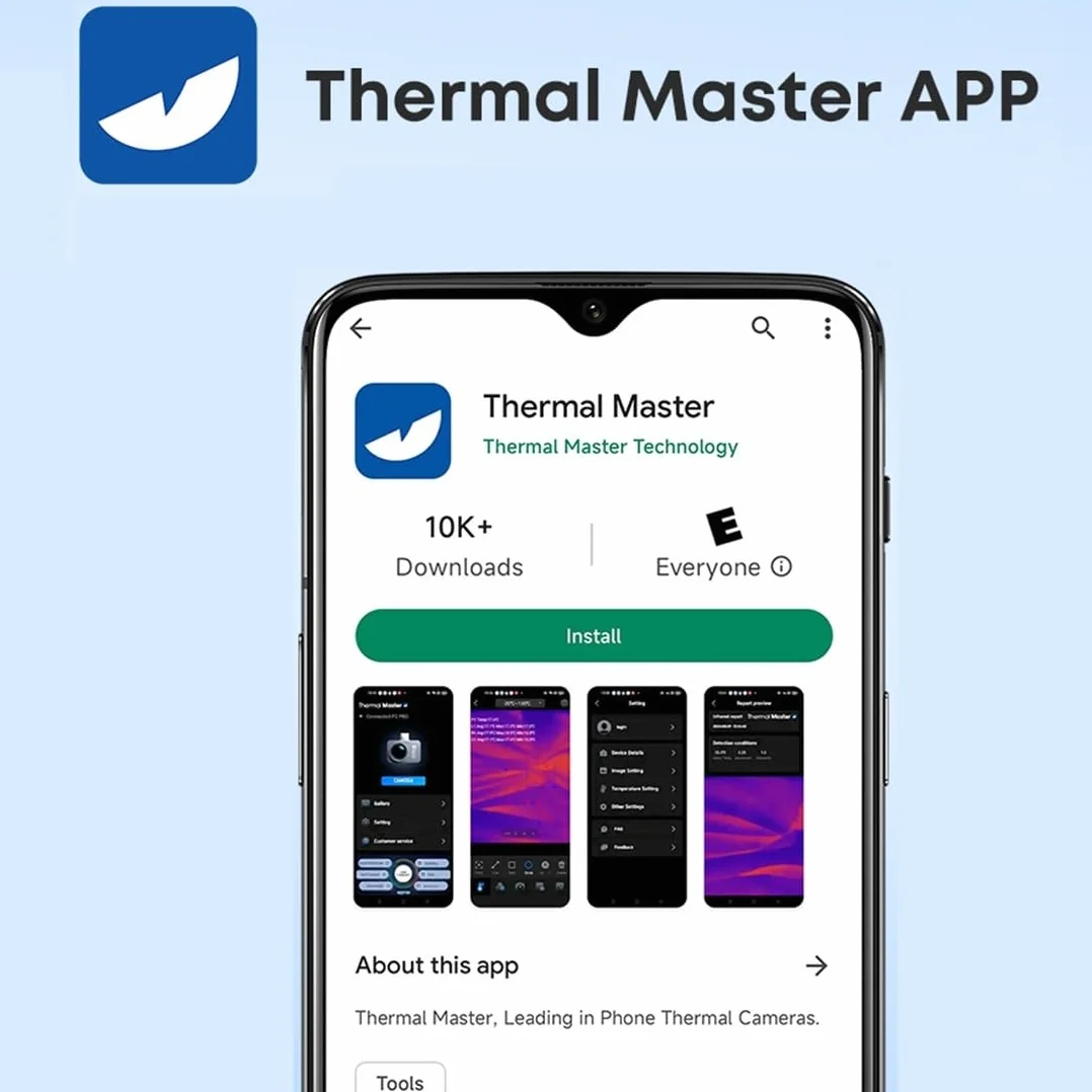 Thermal Master P2 Pro Kamera termowizyjna kamera na podczerwień z obiektywem makro, 256 x 192, super rozdzielczość IR 512 x 384, zakres temperatur do 600℃, 15x zoom, najmniejsza kamera