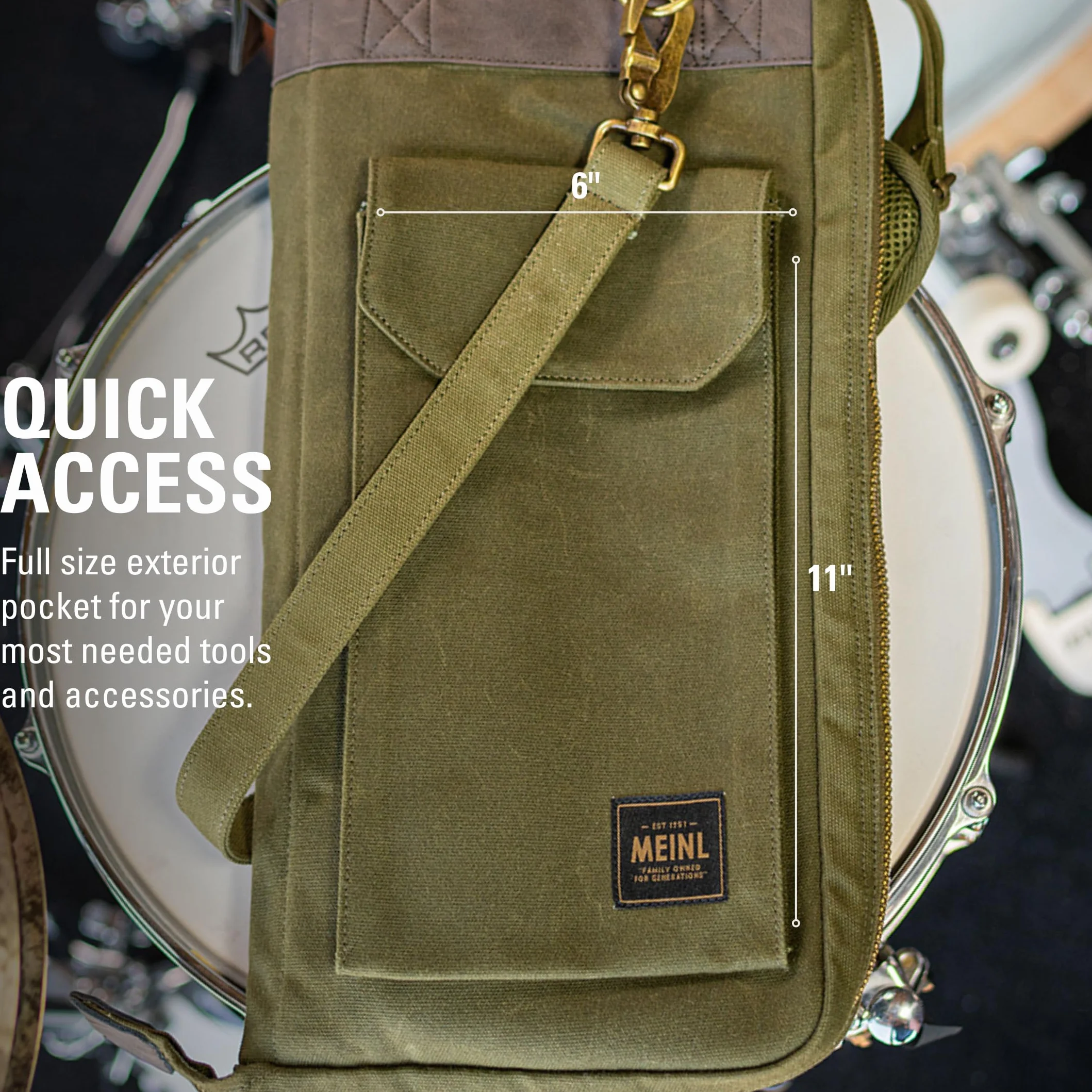 STICK BAG, FOREST GREEN MEINL