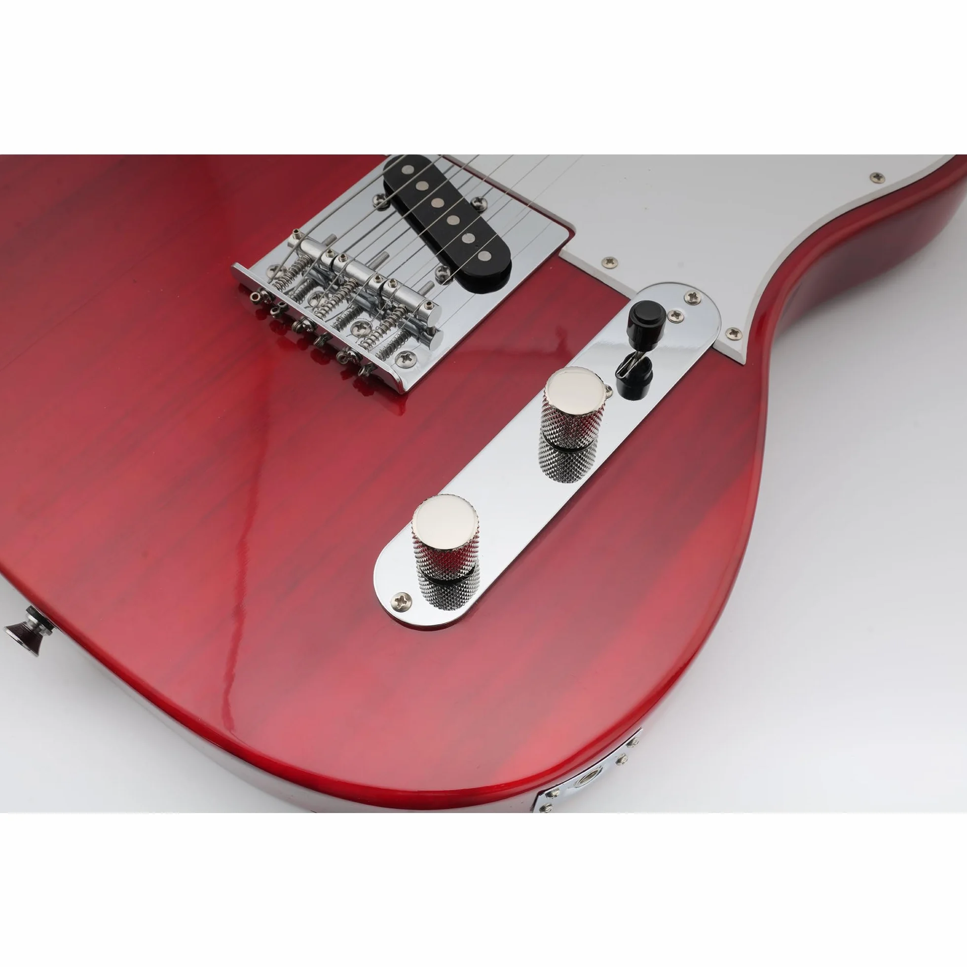 Musiclily Pro 1/4" Wciskane Stalowy Gałka Dome Flat Top na śrubkę Złącze Uniwersalny do Gitar Elektrycznych i Basowych, Nikiel(2 szt.)