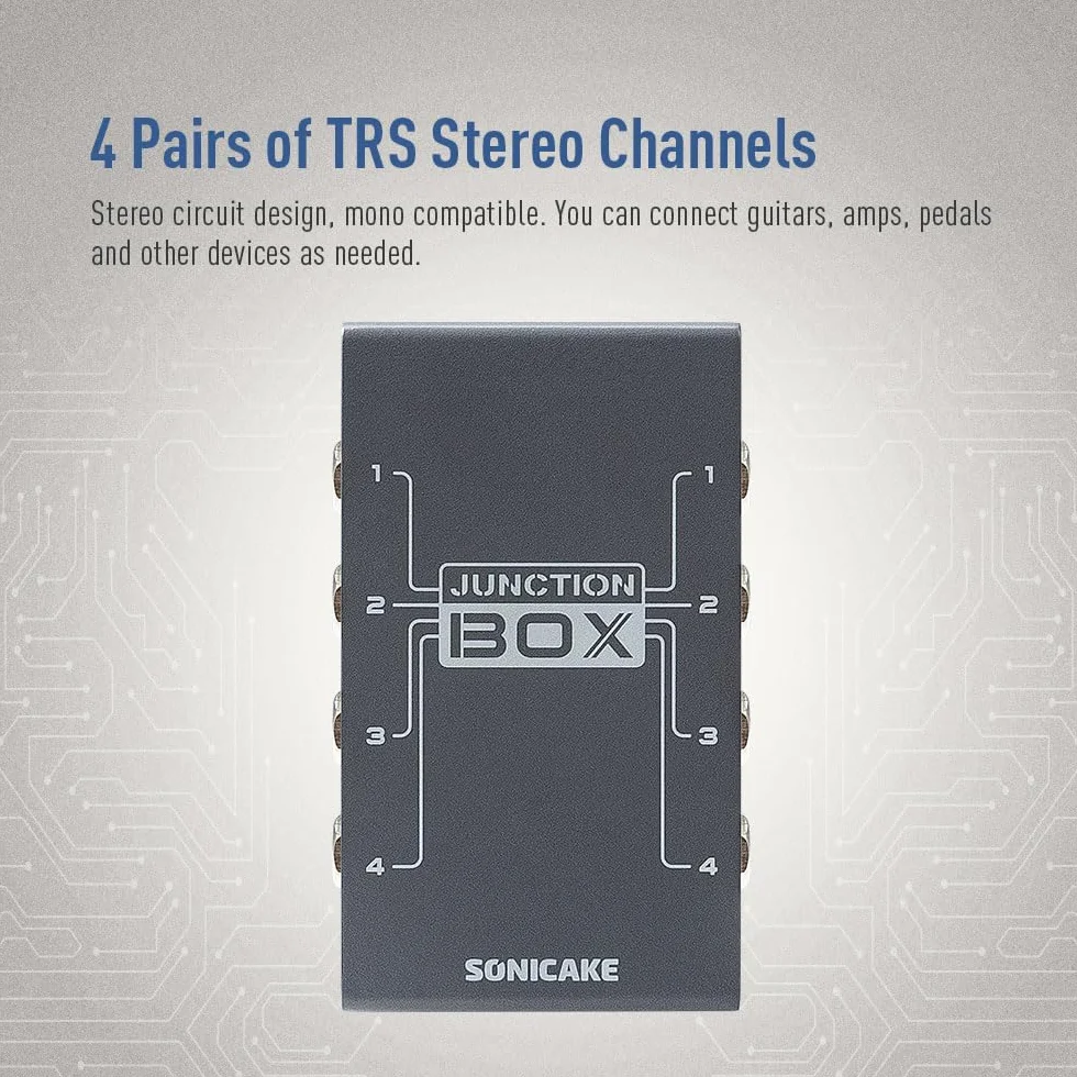 SONICAKE TRS Stereo 4-kanałowa skrzynka złączeniowa do efektów gitarowych
