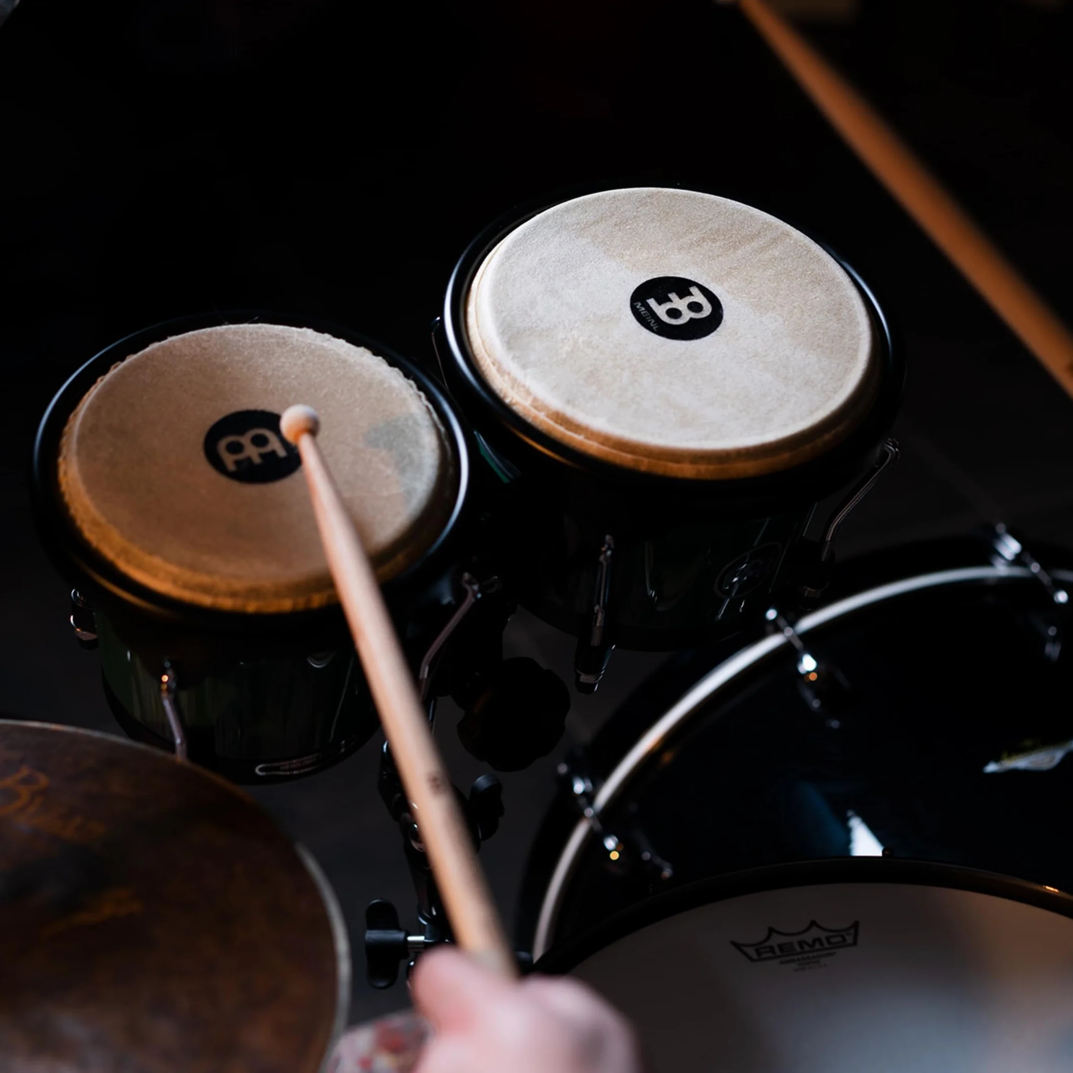 Meinl Headliner Bongos HB50BK, Black, Black HW - Bongo