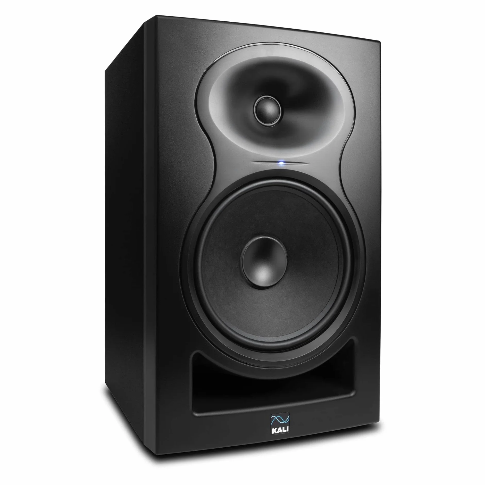 Kali Audio IN-8 aktywny 3-drożny monitor bliskiego pola, głośnik monitorujący studyjny (współosiowy głośnik średni/wysokotonowy, 140 W - 60/40/40 W Tri-Amped), czarny