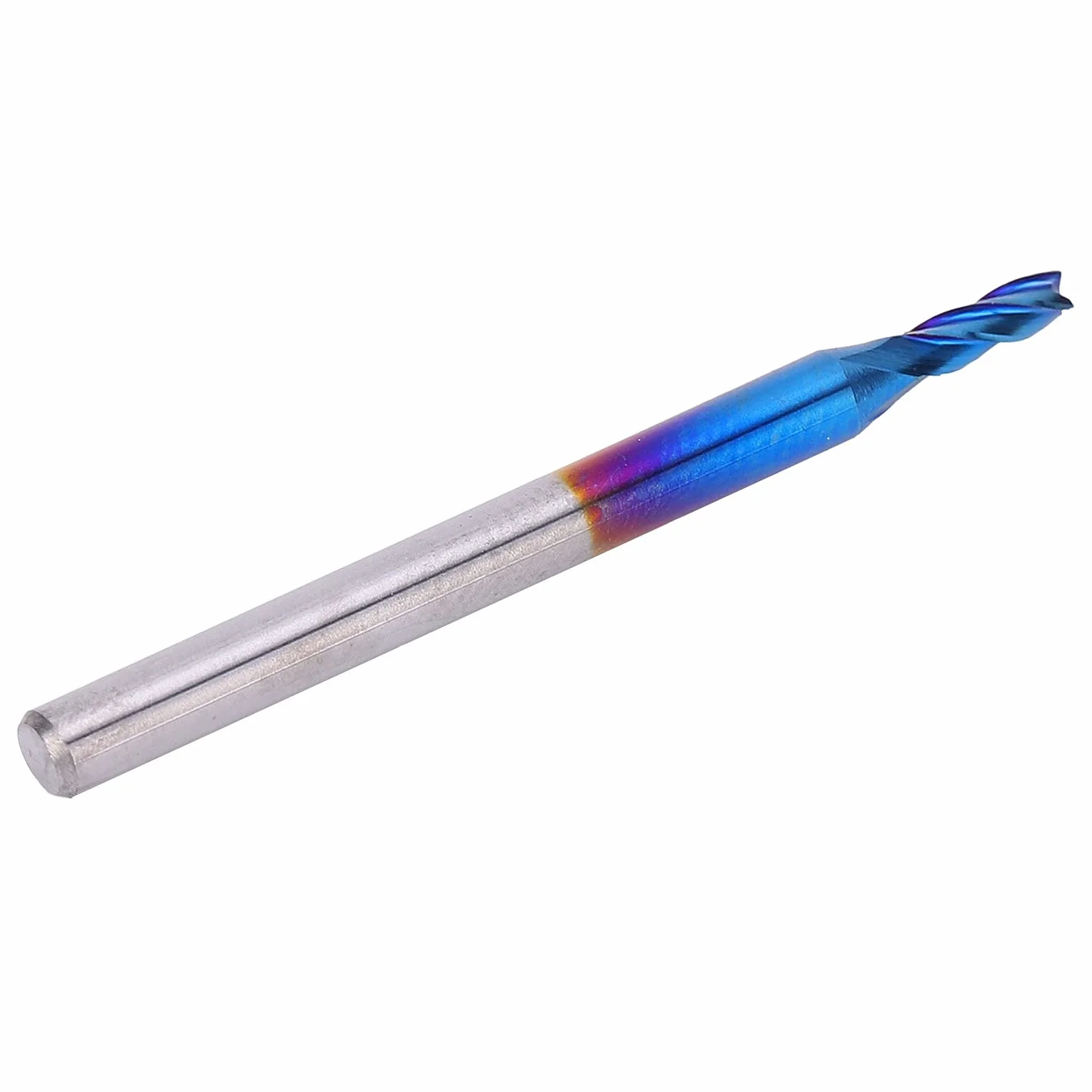 Frez Mavaol ze stali wolframowej, 4-ostrzowy frez palcowy z powłoką Nano Blue, wysoka prędkość, zużycie, do maszyn CNC i zastosowań frezarskich (3.175 * 2 * 5)