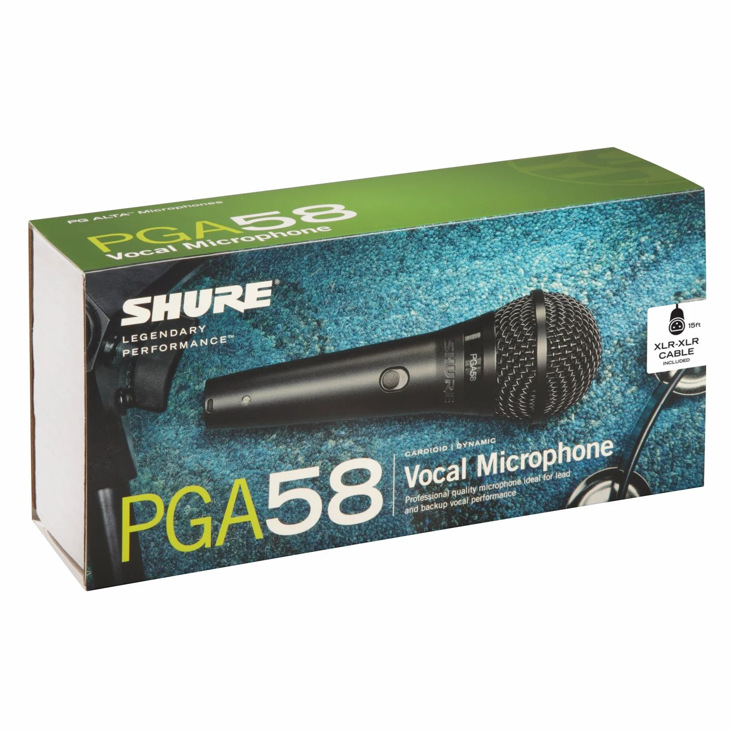 Shure Pga58 Dynamiczny mikrofon głosowy i kabel Xlr do Xlr