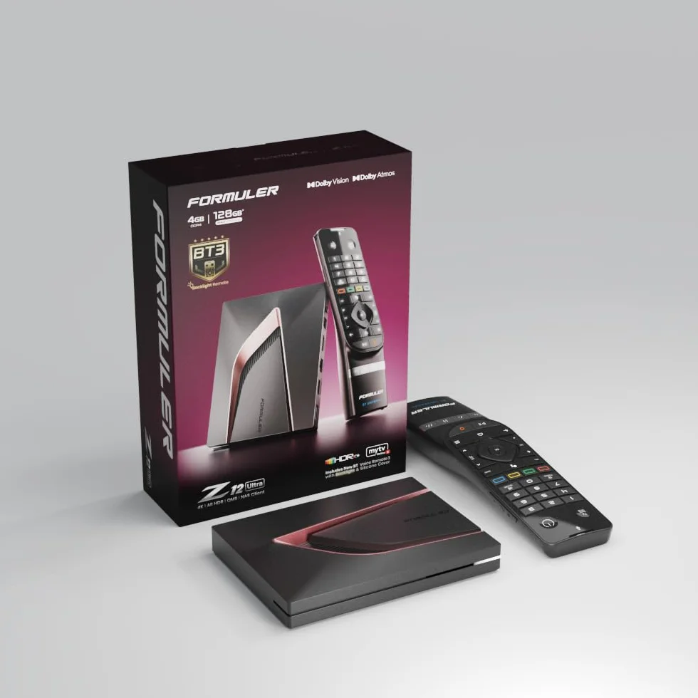 Formuler Z12 Ultra - odtwarzacz multimedialny 4K, Android 12, Dolby Vision, Dolby Atmos, HDR10+, Gigabit LAN, WiFi 6E, 4 GB RAM, 128 GB ROM, pilot głosowy z podświetleniem Bluetooth