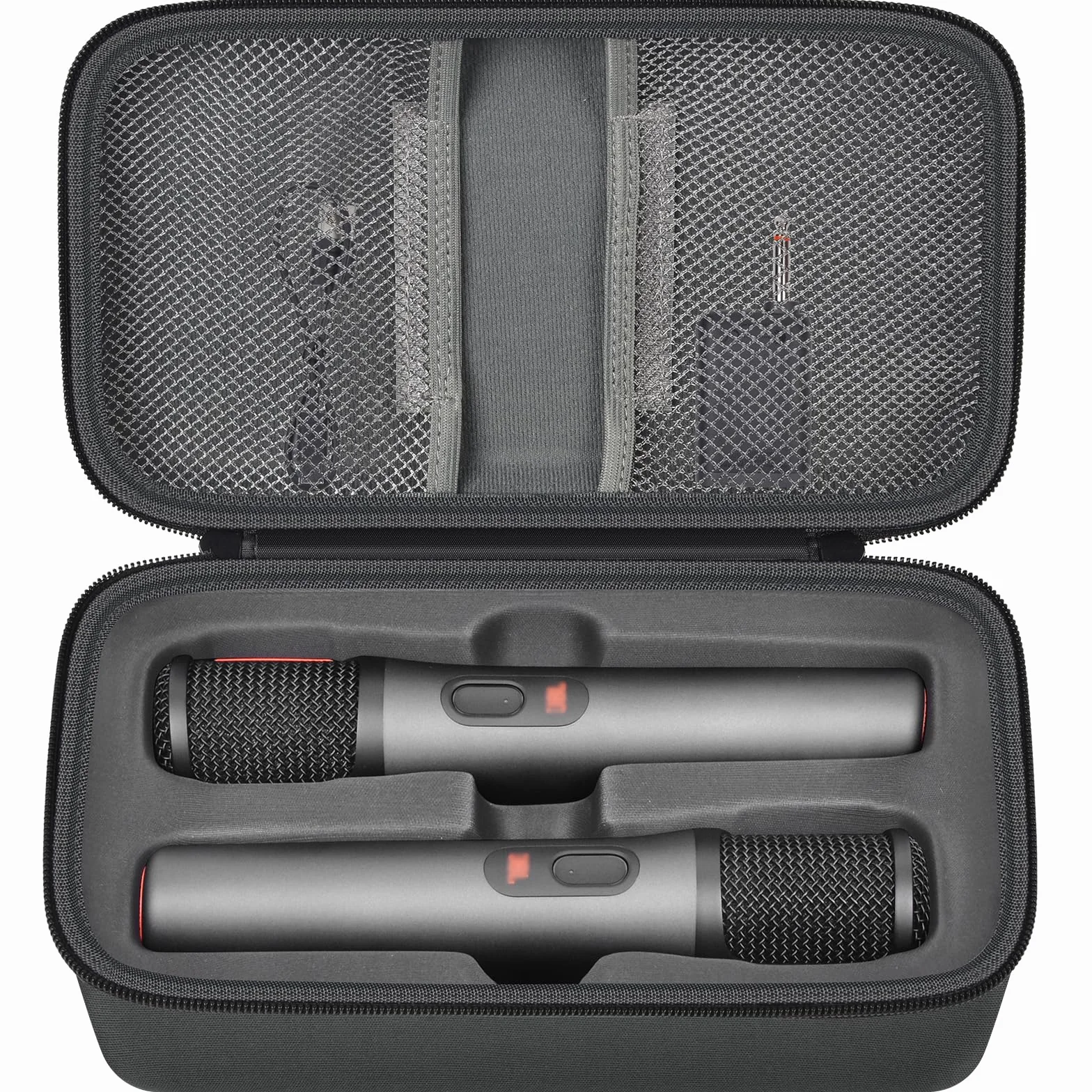 Boobowl Etui na mikrofon Bluetooth, kompatybilne z JBL PartyBox Wireless Mic J2X, przenośny mikrofon do wielokrotnego ładowania, odbiornika, adaptera (tylko torba), szary, przechowywanie