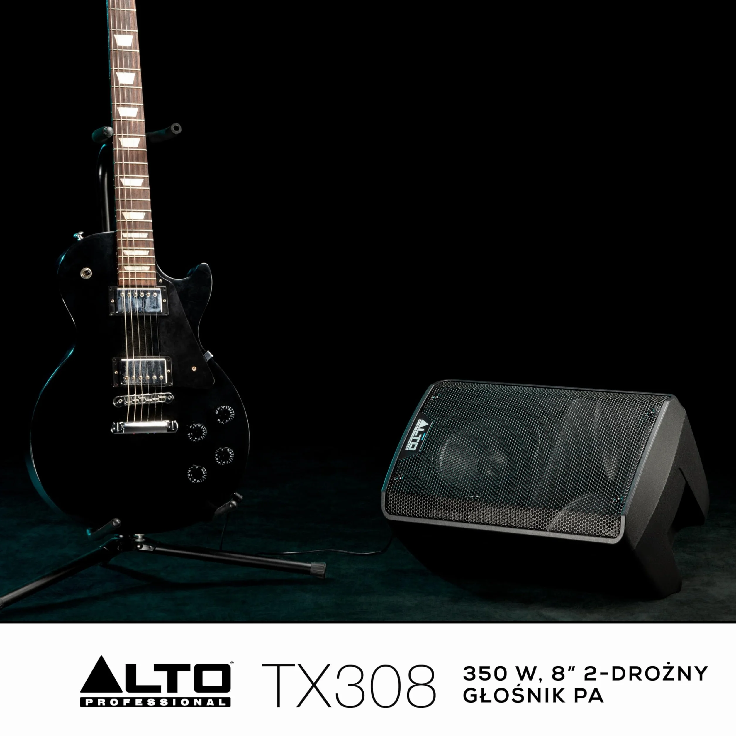 ALTO TX308 350W, 8" 2-Drożny Głośnik PA z Ogranicznikiem Sygnału i Wyłączanym Mikrofonowym Przedwzmacniaczem Liniowym i Wej/Wyj XLR