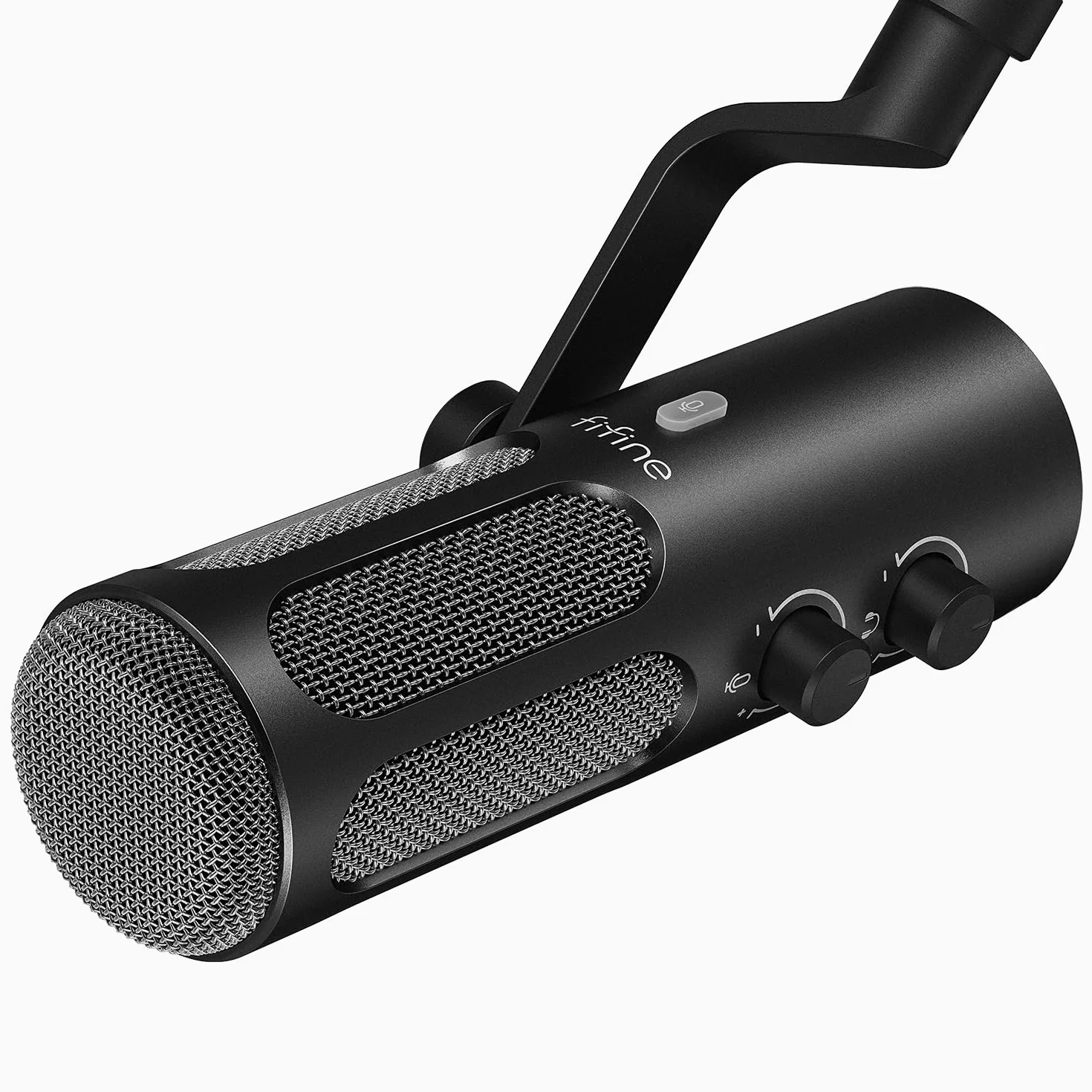 FIFINE Dynamiczny mikrofon XLR do nagrań studyjnych, podcastów, streamingu, transmisji i voice over, metalowy XLR/USB z wyciszaniem i gniazdem słuchawkowym dla miksera/komputera – AmpliTank Tank3